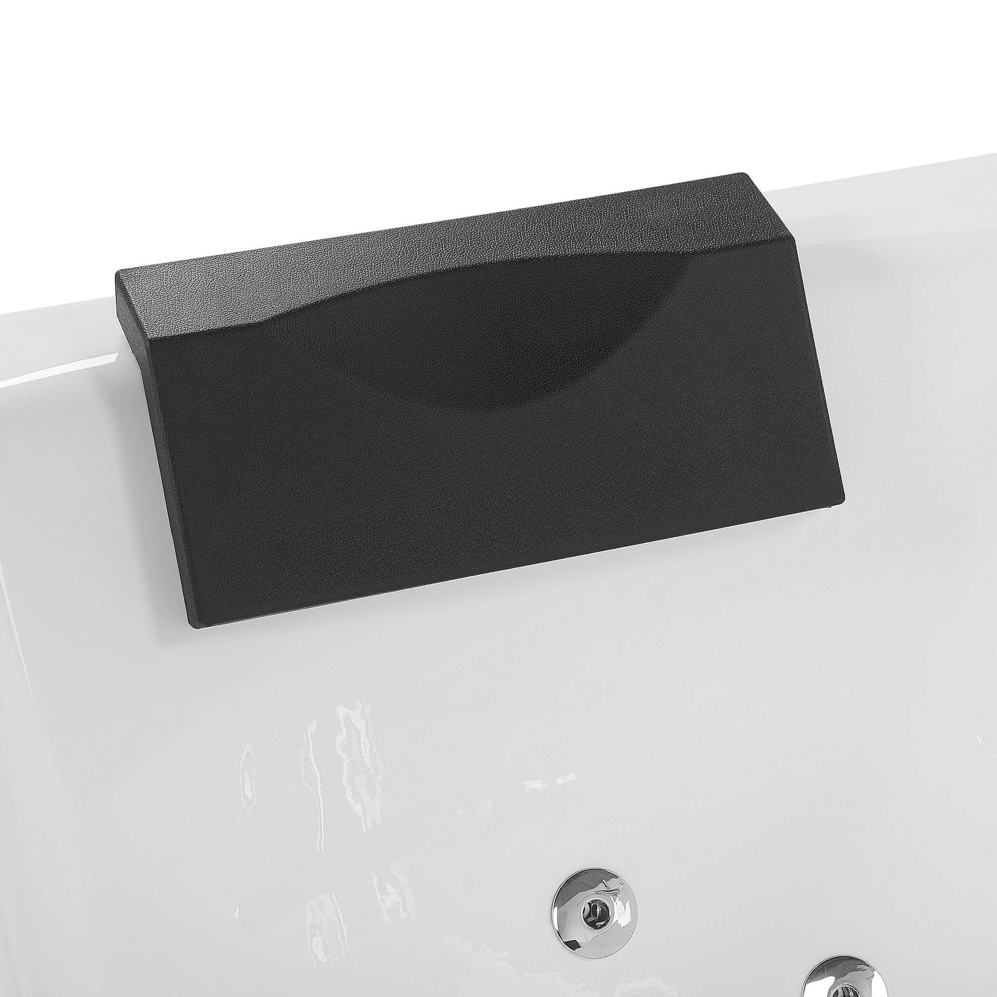 Baignoire Balnéo en Acrylique Blanc avec Fonction Hydromassage 2 Appui-Têtes et Éclairage LED intégré pour SPA à Domicile Beliani