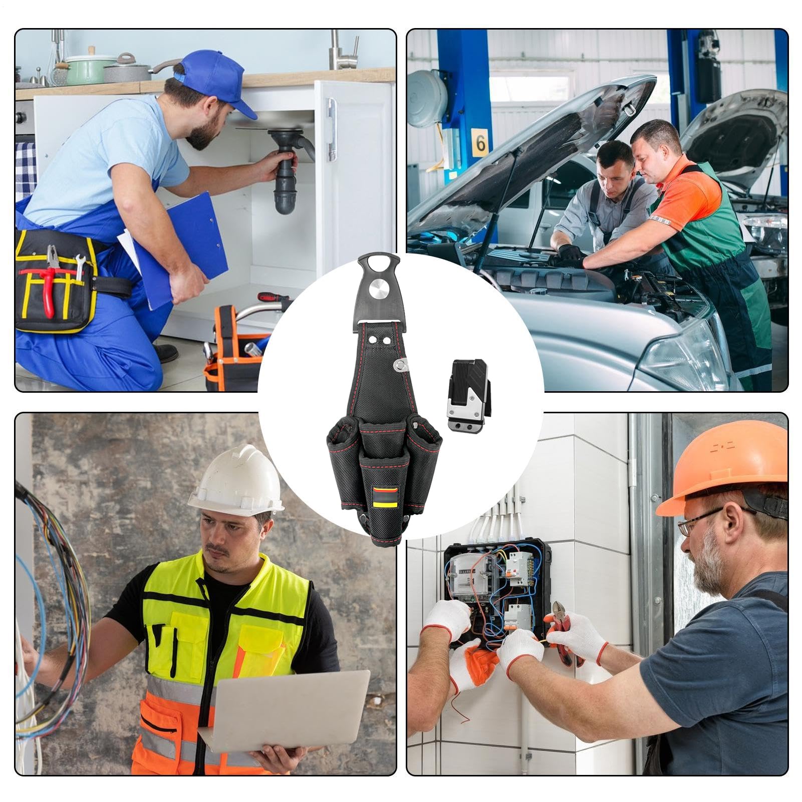 Torba Narzędziowa Dla Elektryków - Saszetka organizer o dużej pojemności - Saszetka Narzędziowa Na Pasek Z Organizerem,dla wykonawców, mechaników, hydraulików, złotych rączek, dekarzy, stolarzy