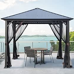 ASTEROUTDOOR 10x10 Outdoor Hardtop Gazebo for Patios Galvanized Steel Canopy