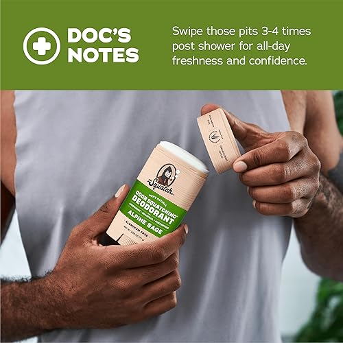 Miniatura 4 de Dr. Squatch Desodorante natural para hombres, sin olor, sin aluminio, salvia alpina (2.65 onzas, paquete de 3)