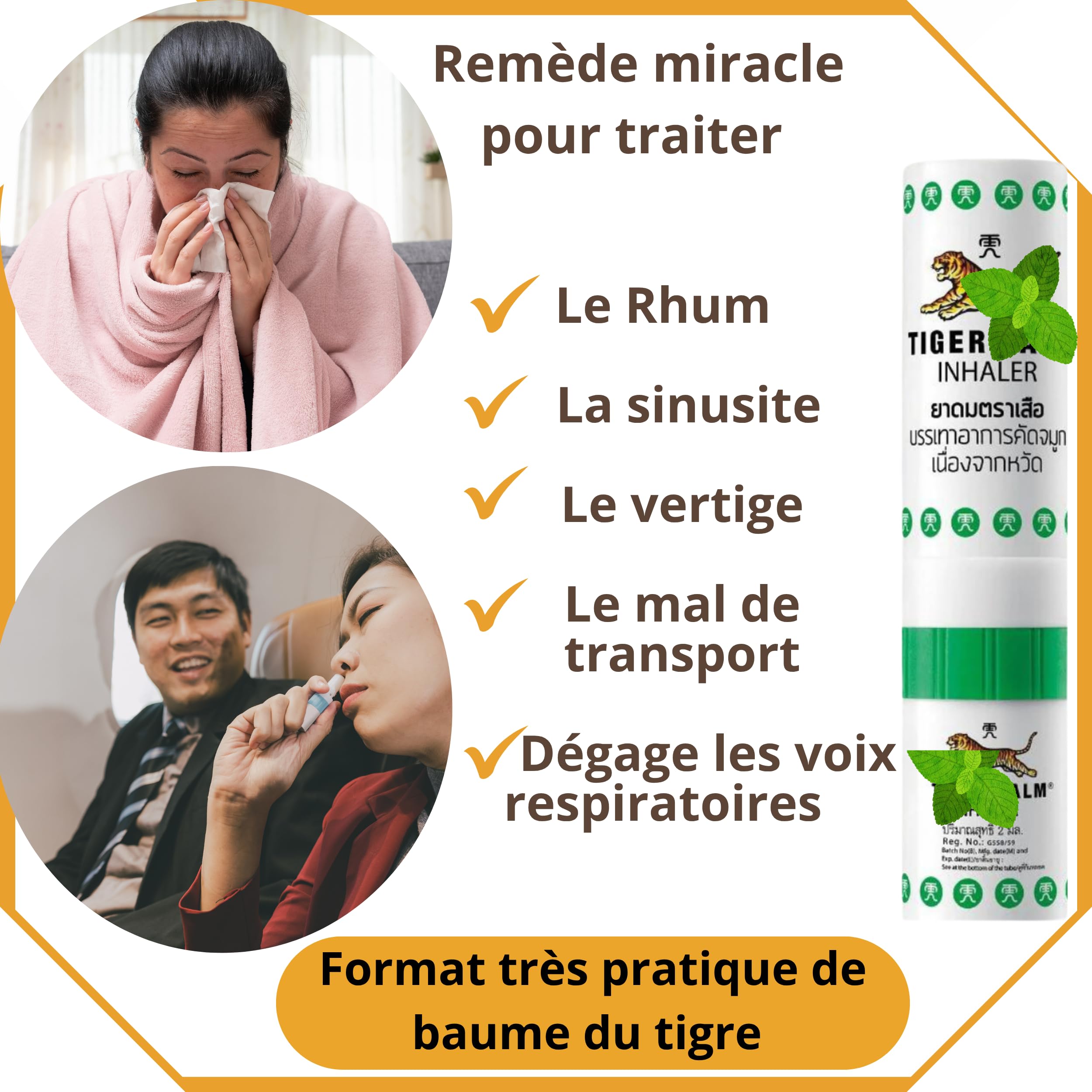 le veritable Baume chauffant thai 30gr, extra fort lot de 03 produits pour les douleurs articulaire mal de dos effet chaud et froid, avant et apres le sport (02 baume et inhalateur)