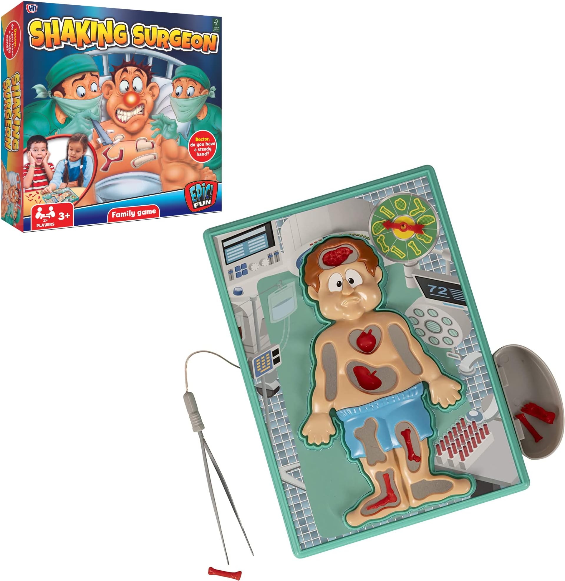 Shaking Surgeon Family Board Game | Electronic Board Game Toy | Fun Toys For All The Family | Classic Themed Children's Game | Perfect And Fun Gift For Any Child | Ages 3+ (Surgeon)