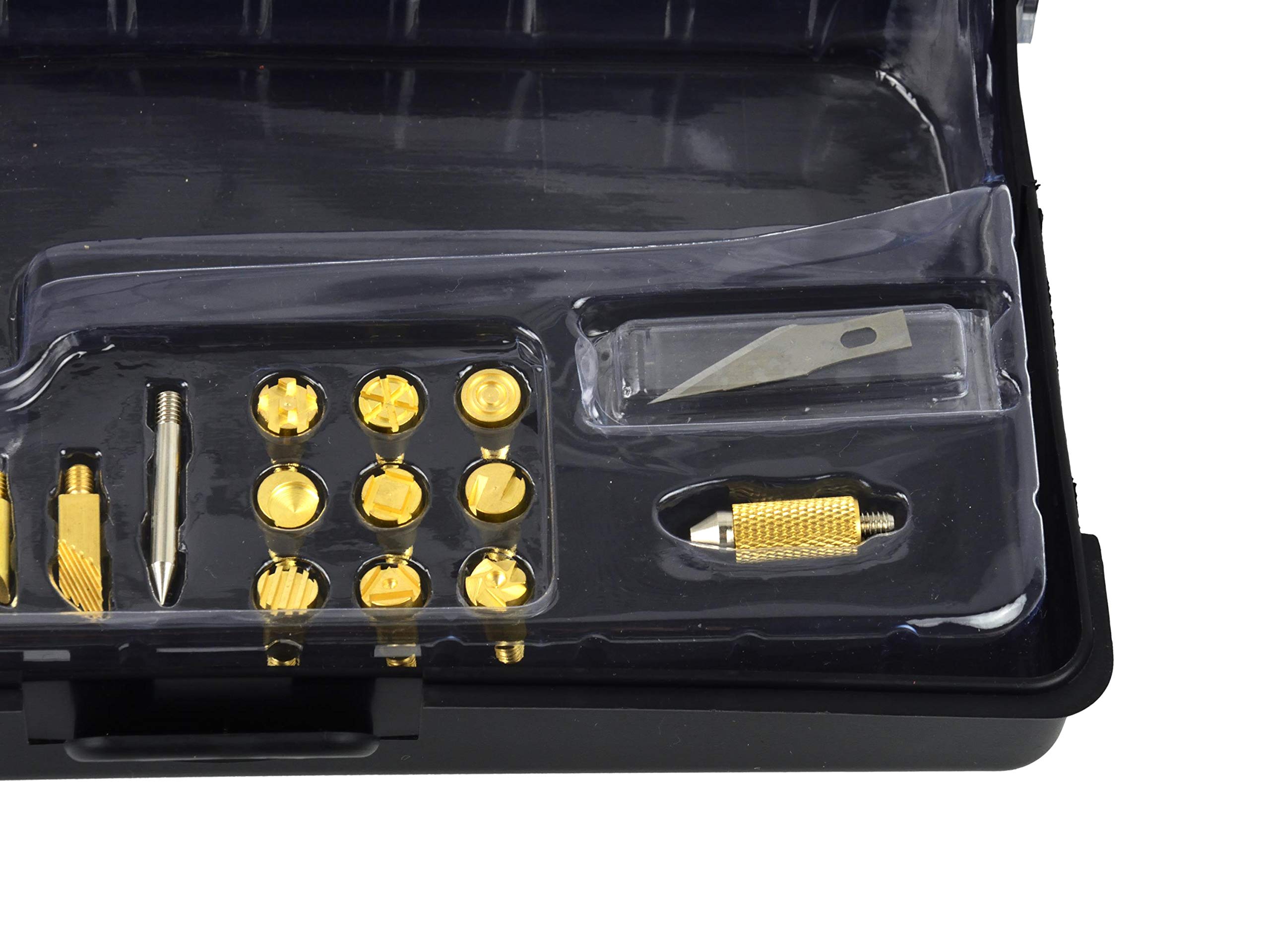 BSD Kit Pirograbador de Madera - Soldador de Pirograbado de Madera, Soldador Pirografo Eléctrico, Herramienta de Pirograbado de Madera y Cuero- 23 piezas
