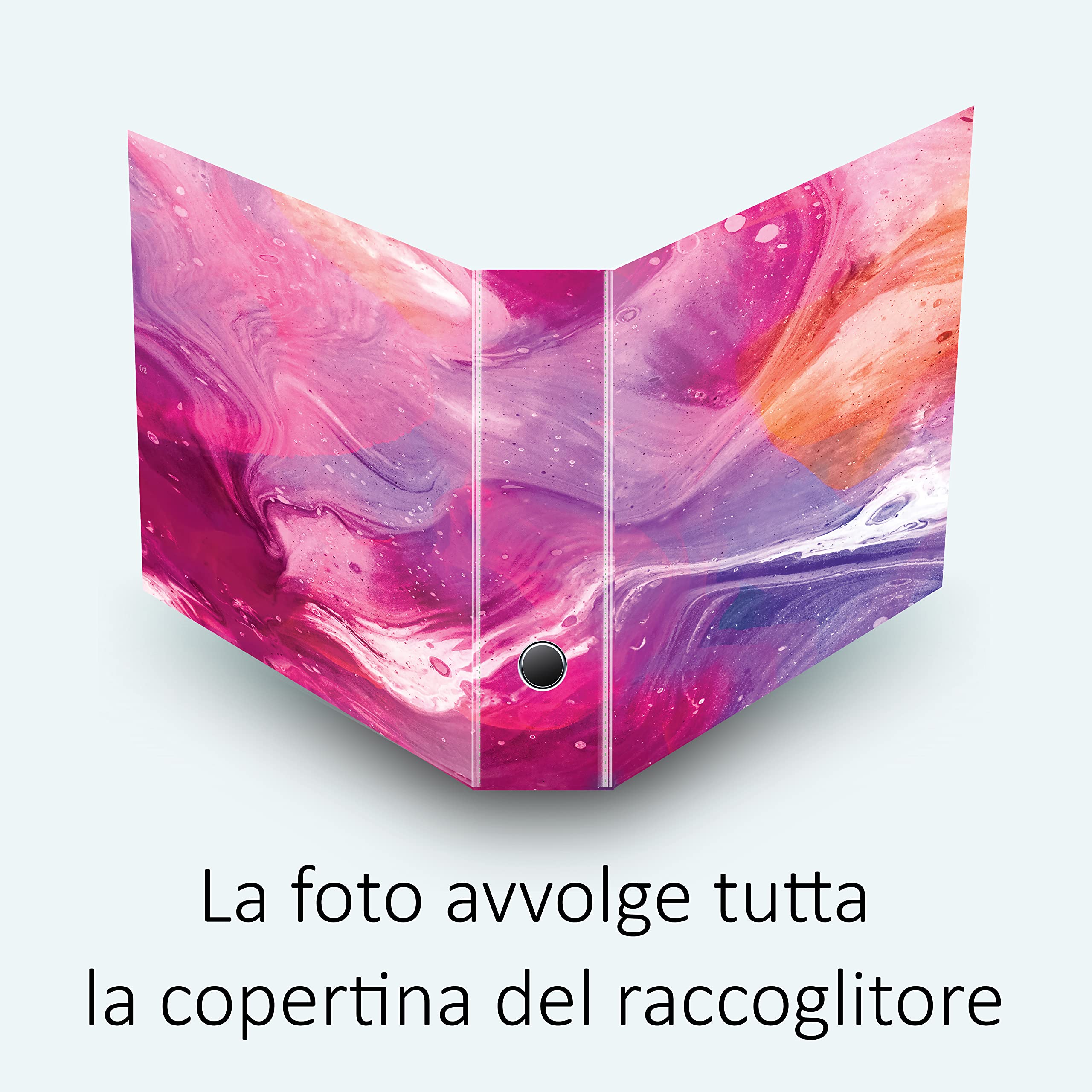 Set da 4 raccoglitori ad anelli - RESINA ROSA (H34 cm con 2 anelli)