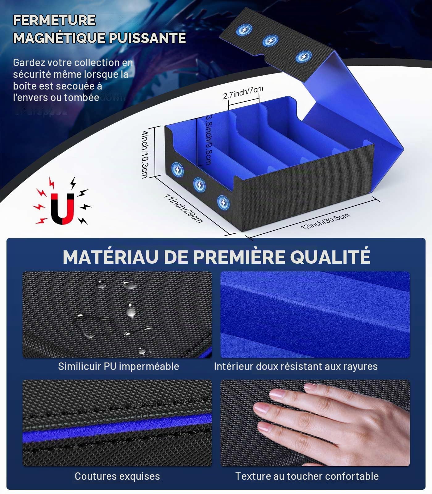 MoKo Boîte de Rangement pour Cartes à Collectionner, 3000+ Cartes MTG