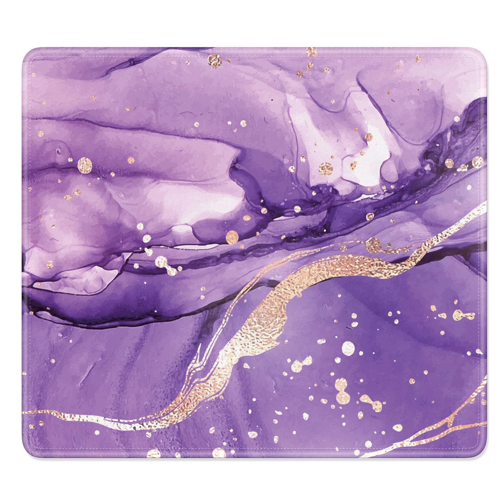 Niniubye Mouse Pad, Minimalism Marble Style Computer Pad, Anti-Slip Rubber Mouse Mat with Stitched Edges for Gaming, Office, Laptop, PC, Women, 9" x 8