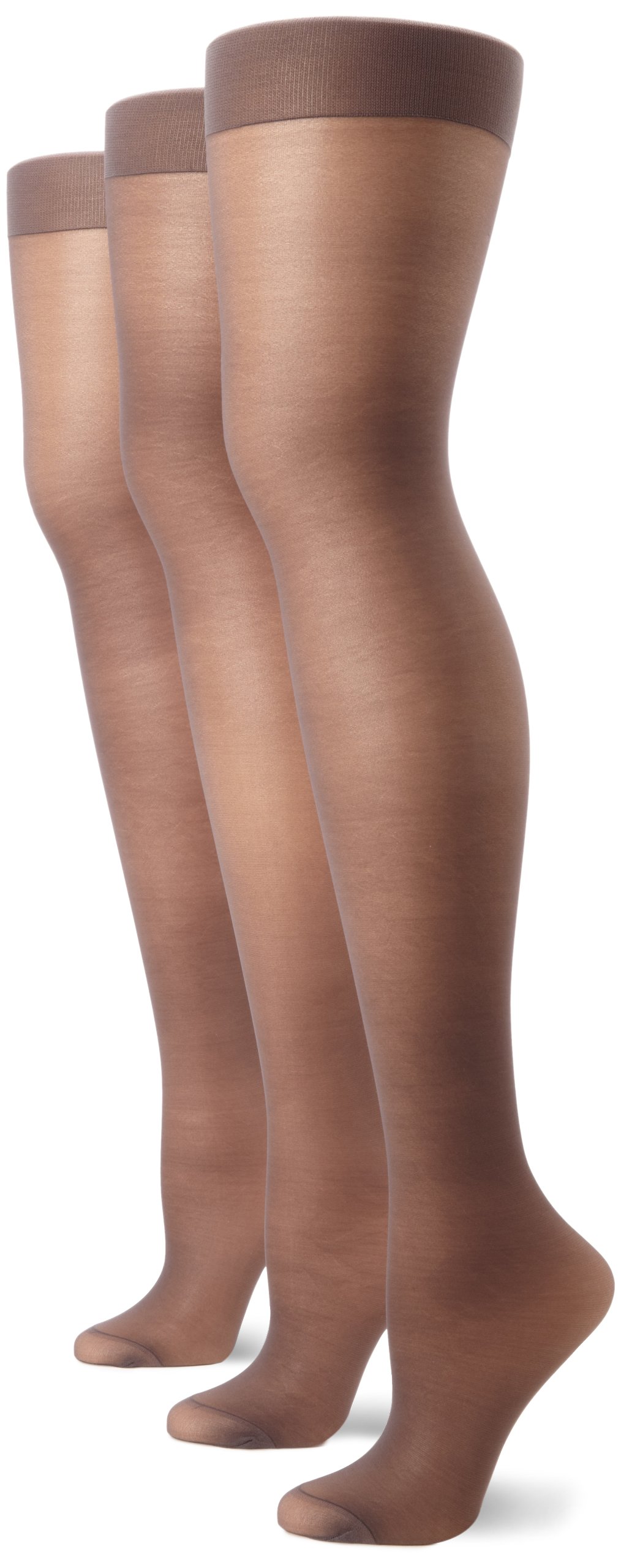 Hanes – Silk Reflections pleno apoyo de la mujer control Top Medias (3 pares) - negro -