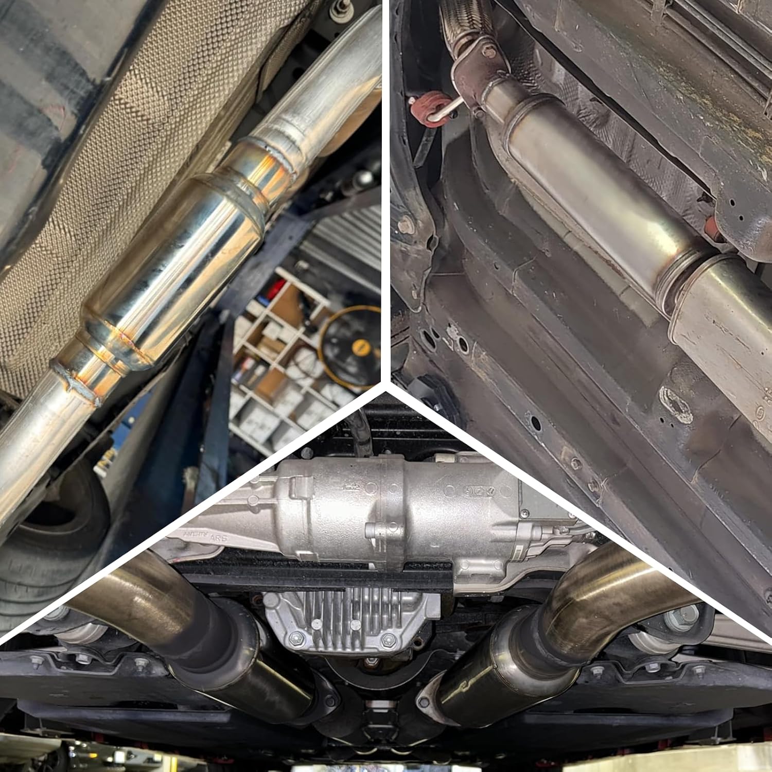 A-KARCK 5 Inlet Exhaust Resonator, 5 Inlet 5 Outlet 30 Overall Length Muffler Resonator Stainless Steel (5 Inlet/Outlet 30 Long)