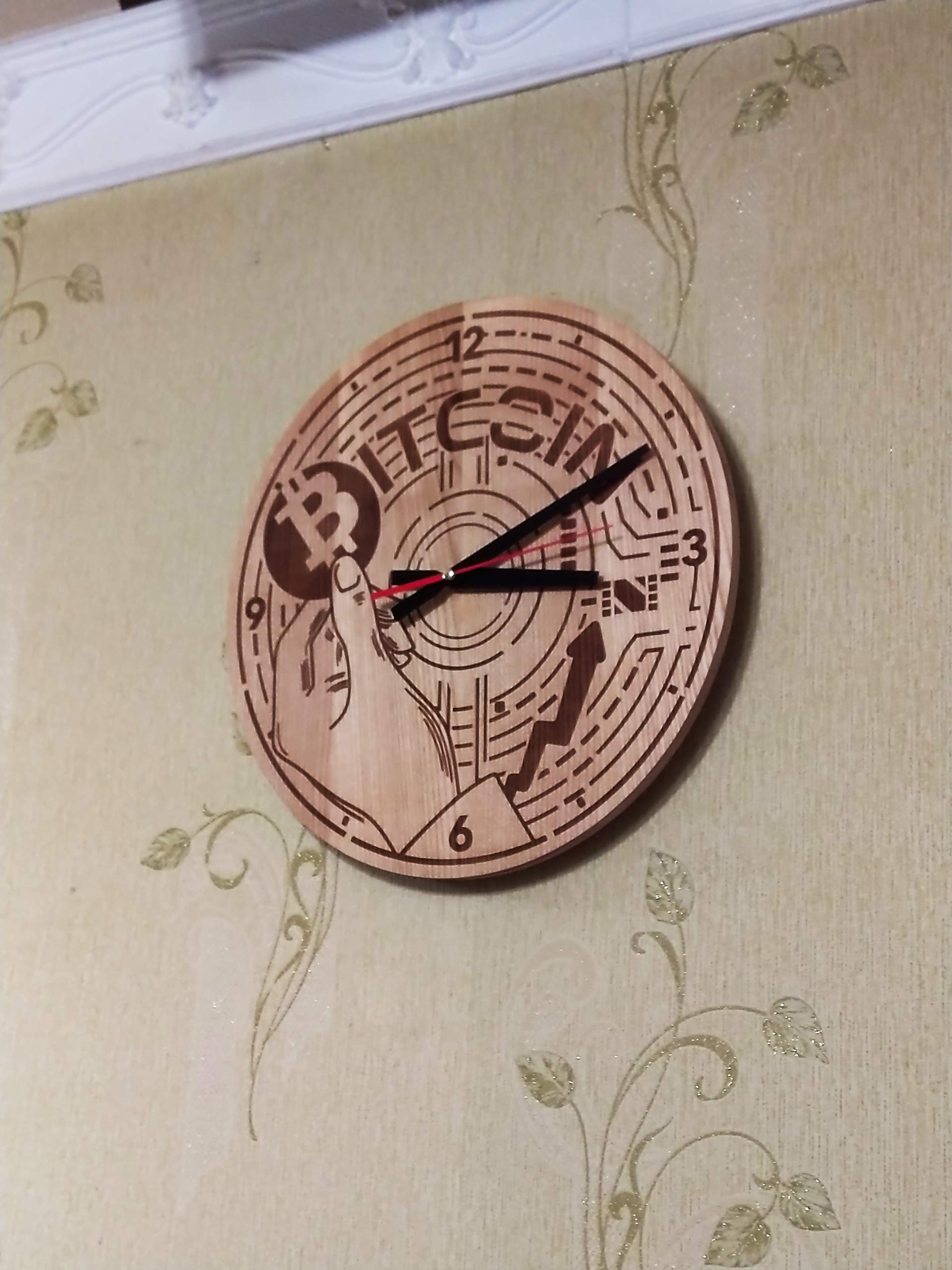 Amazon.com: WALL CLOCK BITCOIN-DIAL 14 inches-NATURAL WOOD-PRECISION Silent  Quartz Movement-BEST GIFT for financiers, bankers, exchange specialists and  crypto currency lovers-ORIGINAL DESIGN-HOME DECORATION : Home & Kitchen