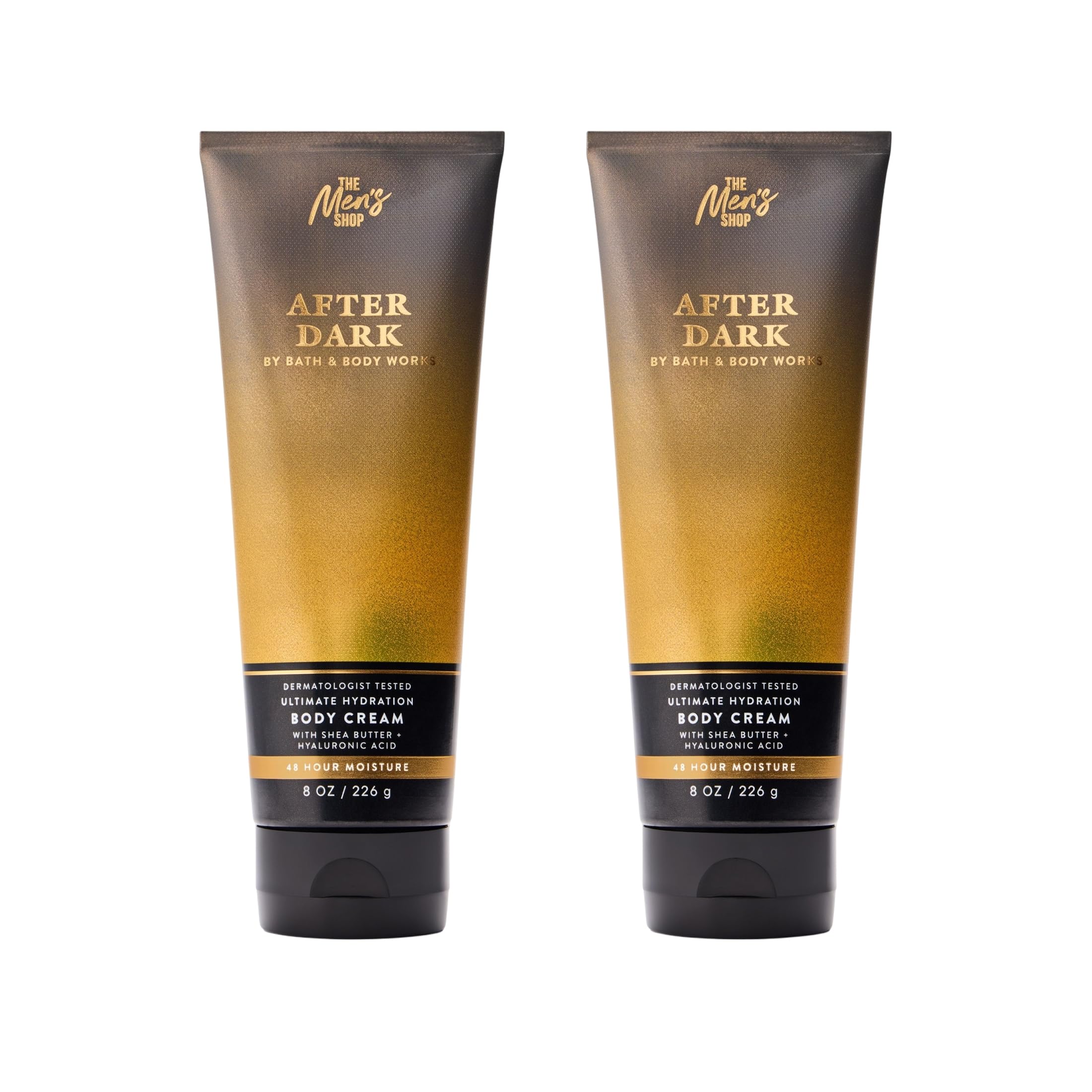 Bath & Body Works Body Cream for Men, After Dark Scent, 8 oz, 2 Pack