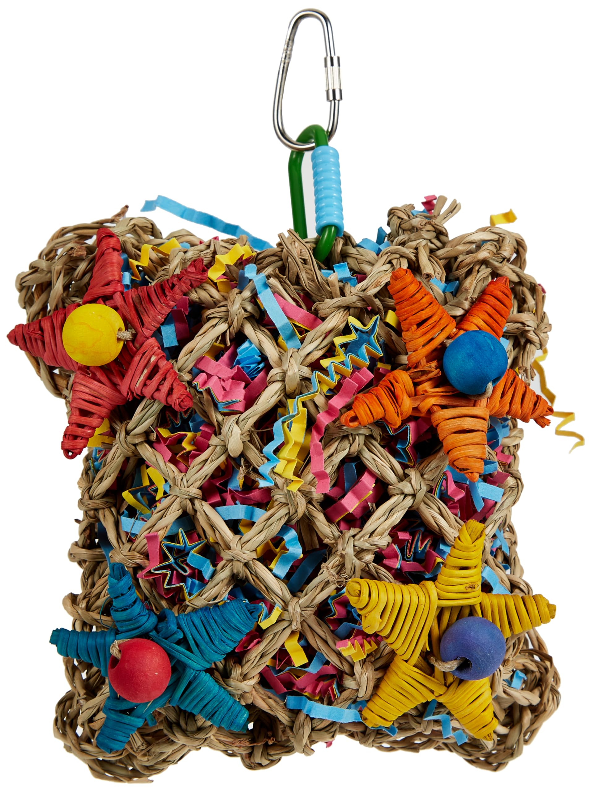 SUPERBIRD Super Bird Creations SC208 Foraging Toy - Ideal for Small Animals - Fun & Entertaining Animal Toy - Pickin’ Pocket Design - Made with Safe Components - 5” x 3” x 7.5”