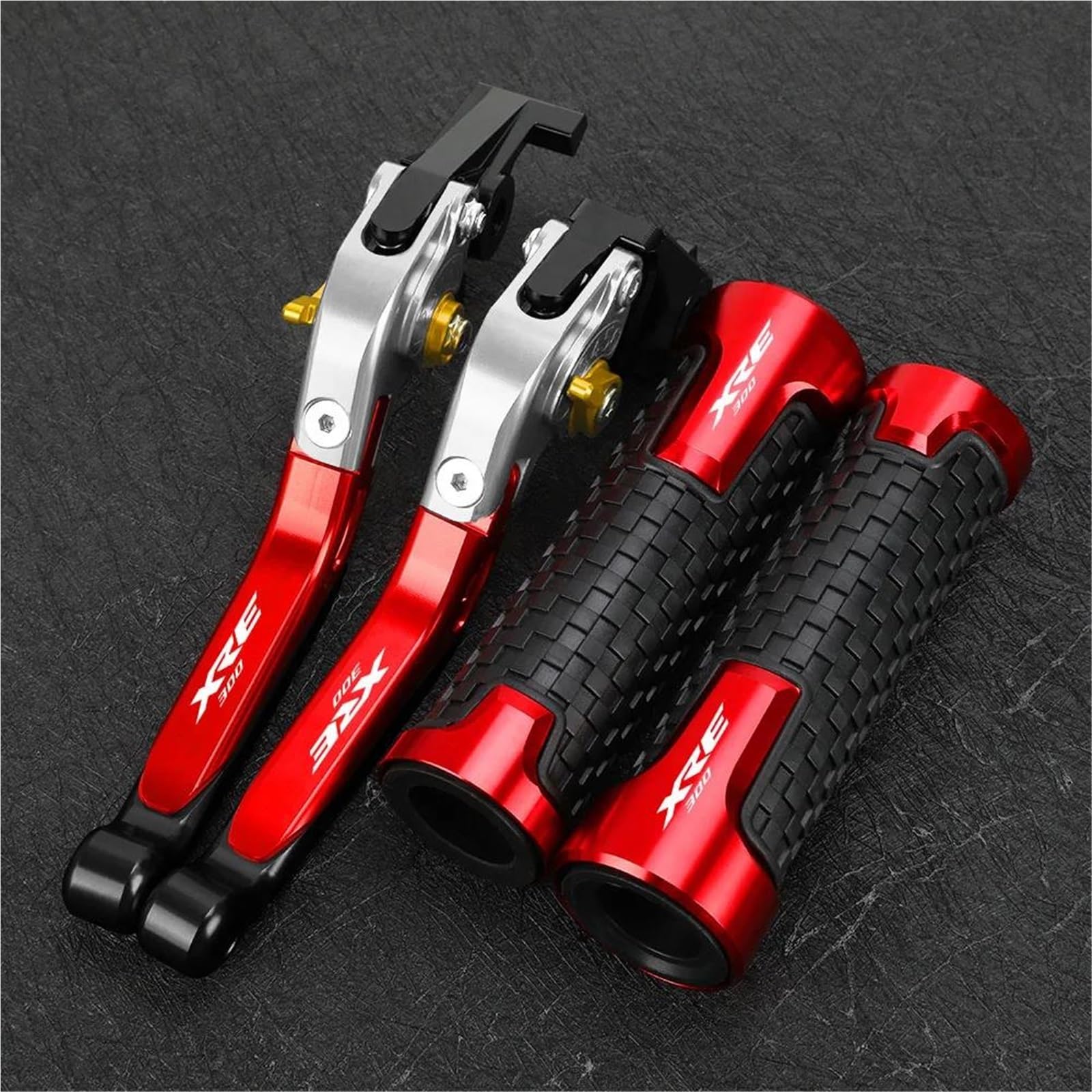 Leviers embrayage XRE300 pivotants accessoires alu rouge
