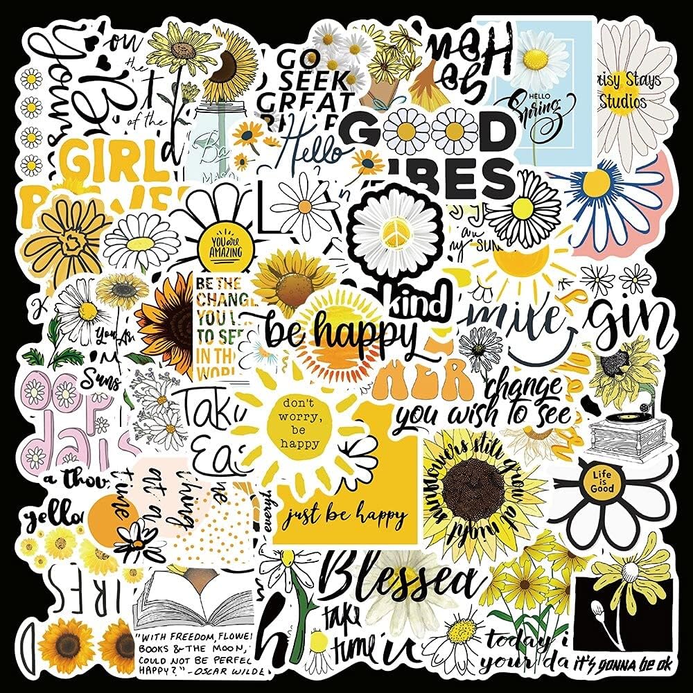 50 PCS Cartoon Yellow VSCO Stickers for Chidren Toy Waterproof Sticker to Suitcase Laptop Bicycle Helmet Car Decals For Car Laptop Luggage Skateboard Motorcycle Snowboard Phone Cartoon Toy Stickers Stickers for Water bottles,Laptop,Phone,Hydro Flask - Waterproof