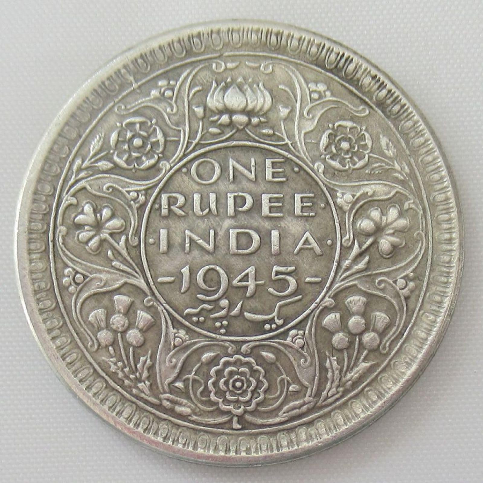 Wlzqelvcf 1945 Silver Dollar 1 Indian Rupee 1939- Replica Commemorative Coin,
