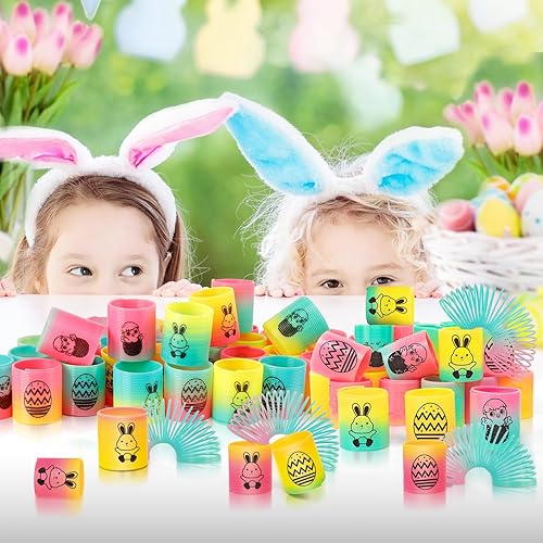 Miniatura 6 de CLEVERZONE Paquete de 36 paquetes de resortes mágicos de primavera arcoíris para ansiedad, mini resortes, juguetes a granel, regalos de fiesta,