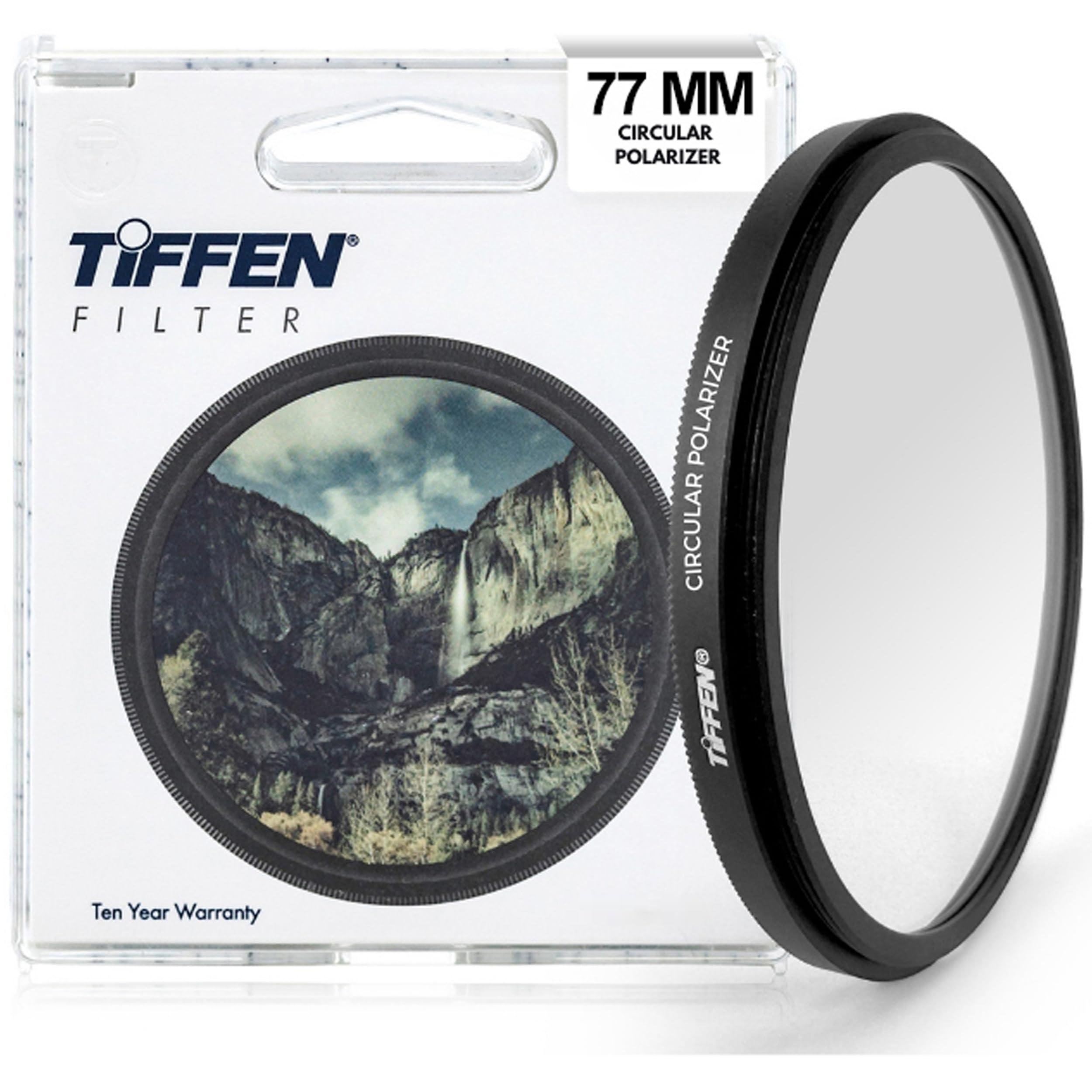 Tiffen 77mm Slim Circular Polarizer Filter for Camera Lens, Glare Control, Contrast Increase, Color Enhancing