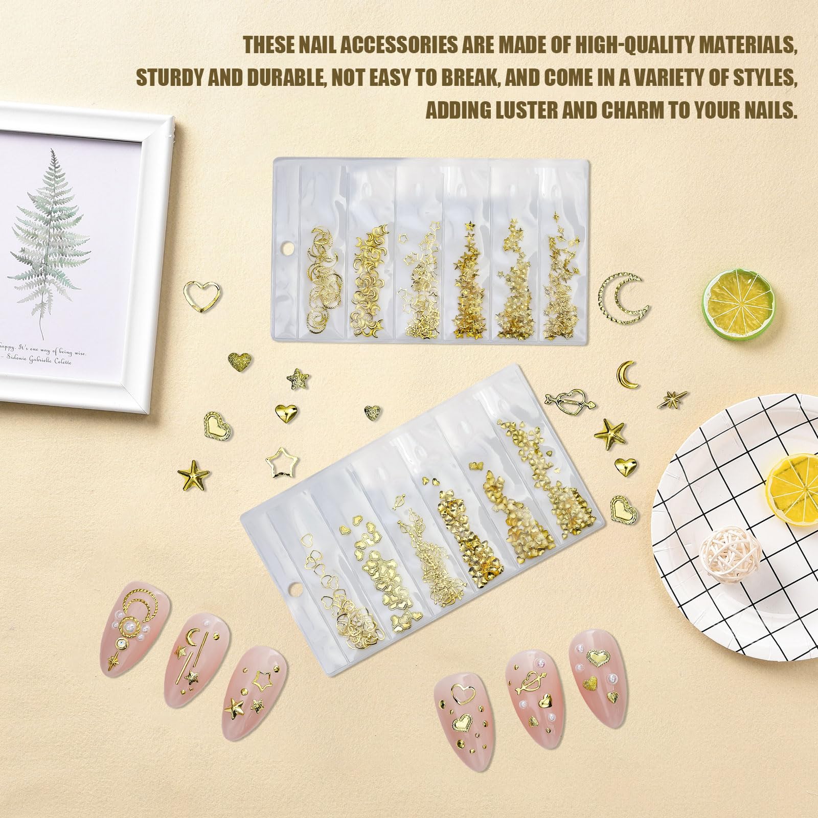 Gold Star Nail Charms - Image 3