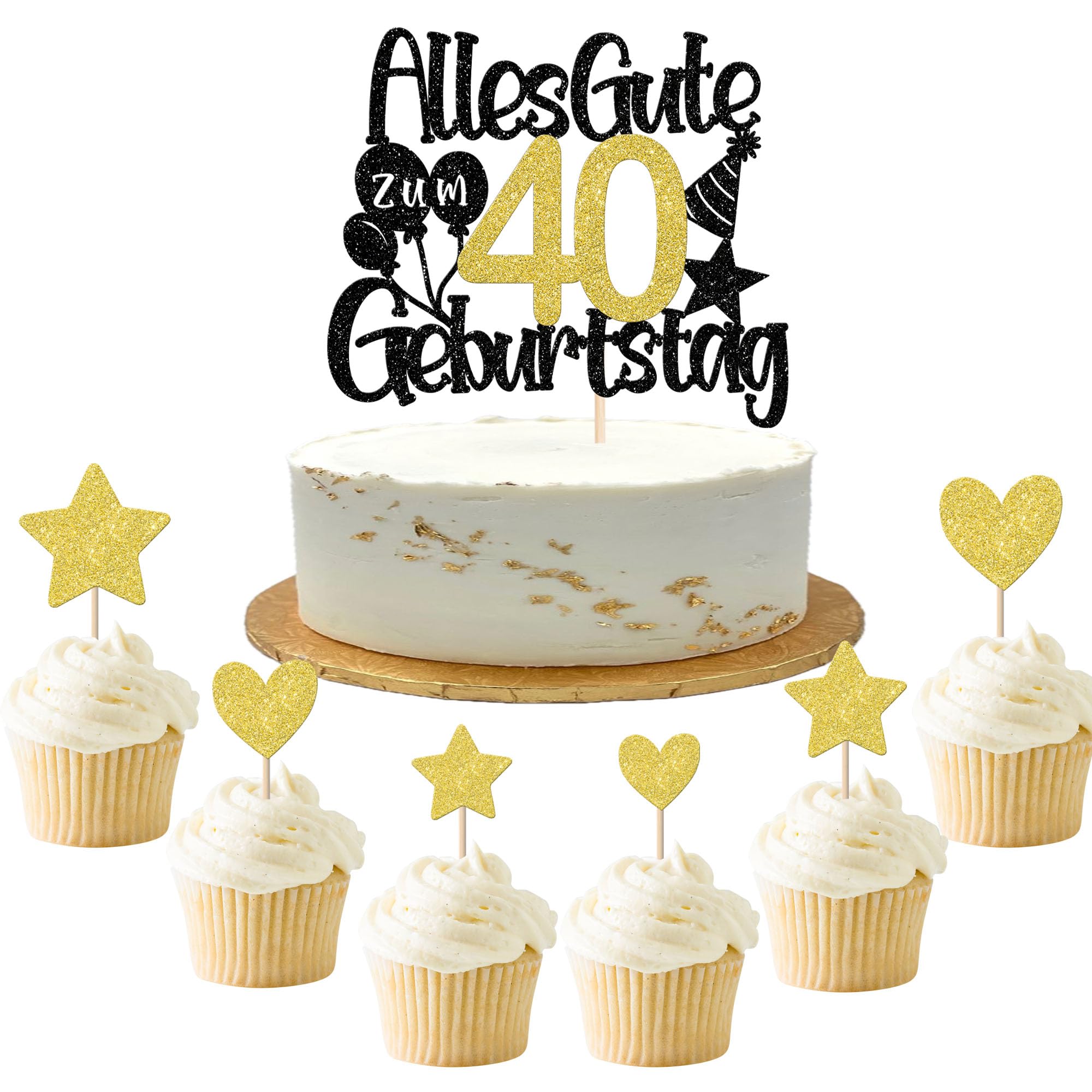 1 Stück Renn Auto Tortendeko Glitzer Fast One Cake Topper Ka