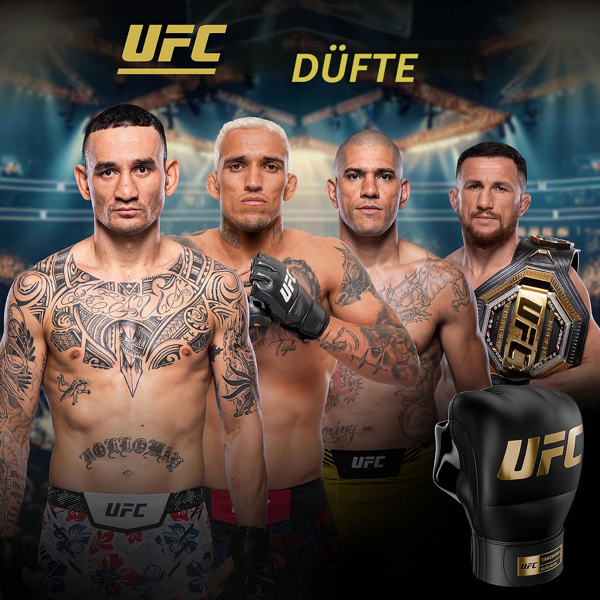 UFC Takedown Parfüm Herren Set 2-teilig | Geschenkset, Eau de Parfum 100ml und Body Spray 200ml, Parfümset Holzig und Maritimer