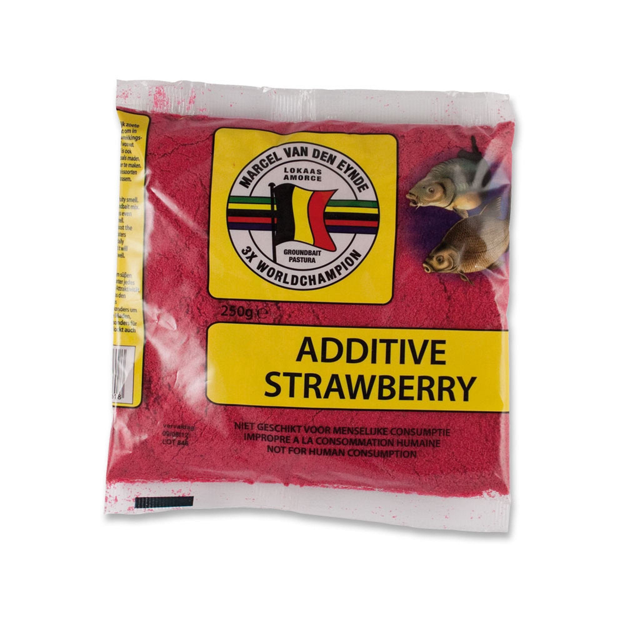 VAN DEN EYNDE Additives Groundbait Powder Pellet Bait Flavour Fishing 250g (Strawberry 250gram)