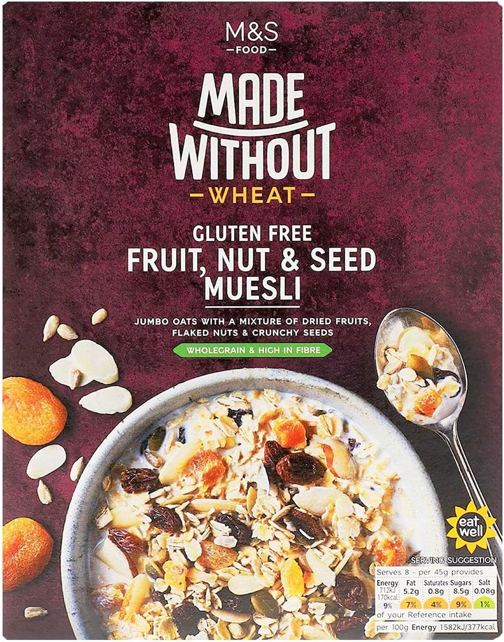 Amazon.co.jp グルテンフリーミューズリーフルーツ、ナッツ、シード360g M&S Gluten Free Muesli