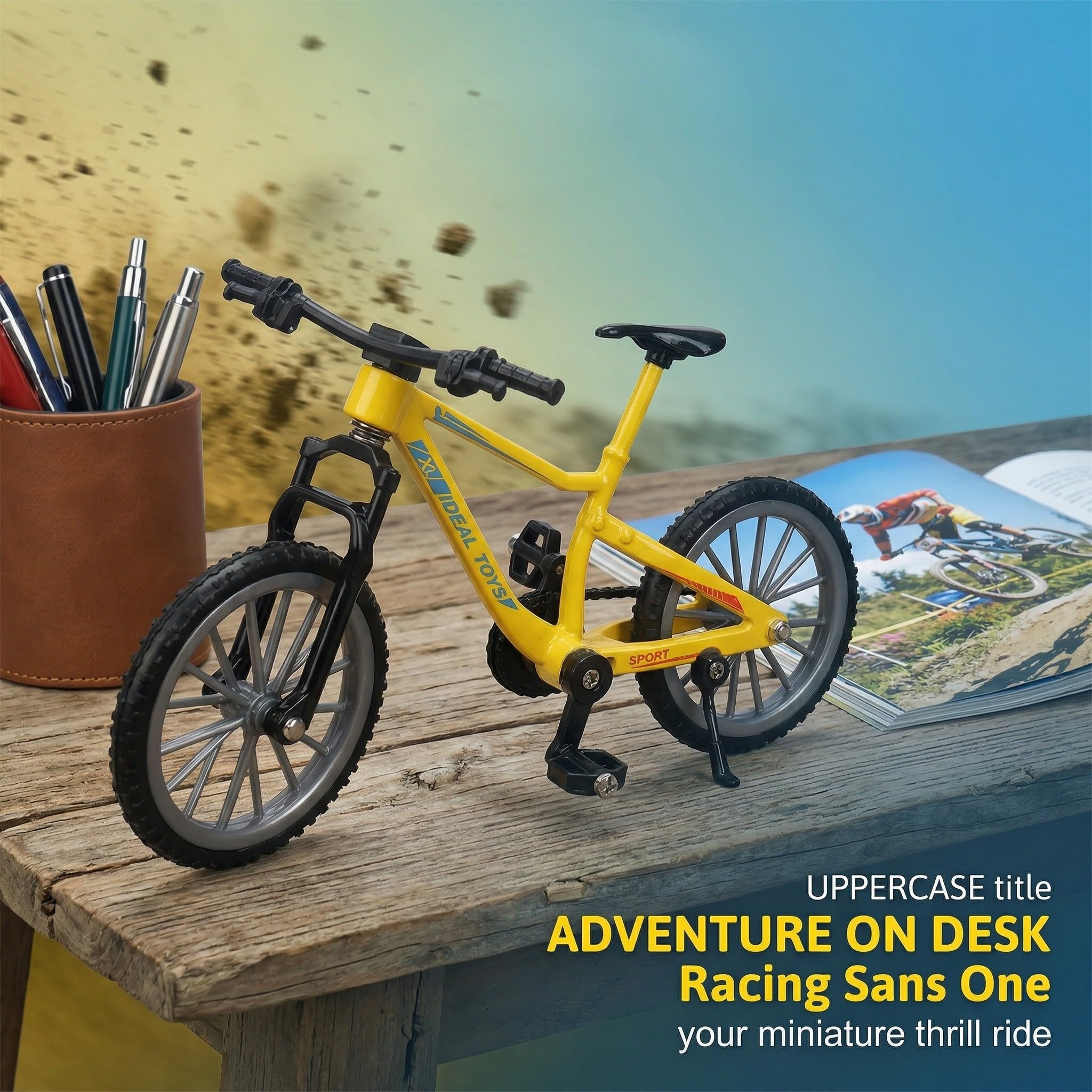 Giocattolo Mini Bici, 2 Pezzi Modellino di Bicicletta in Lega, Modello Mini Bici, Finger Mountain Bike, Della Bicicletta Della Lega Modellin Per l'insegnamento, Ufficio, Club, Casa