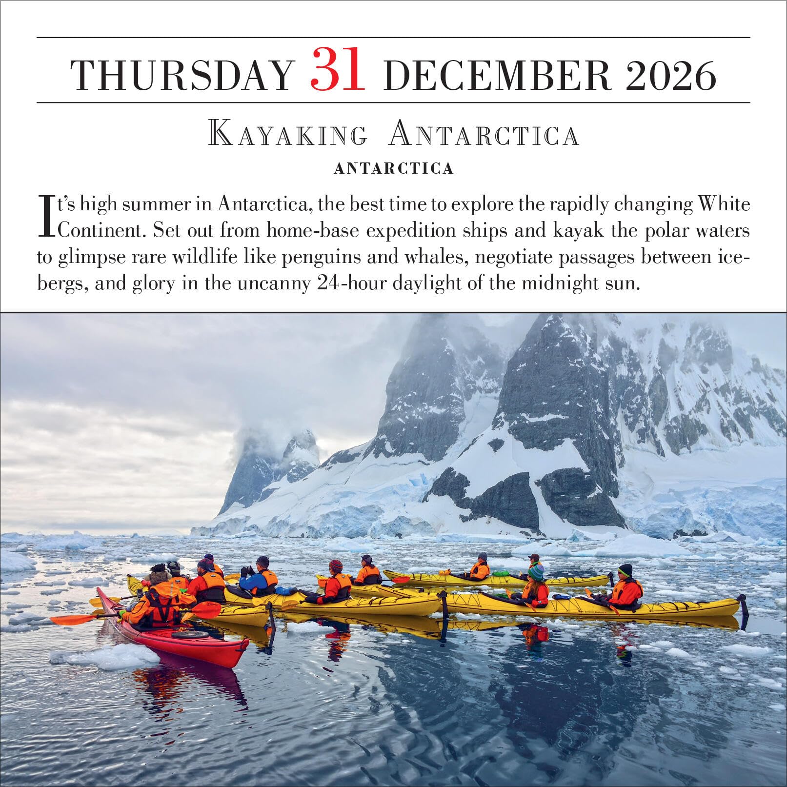1,000 Places to See Before You Die Page-A-Day® Calendar 2026: A Year of Travel