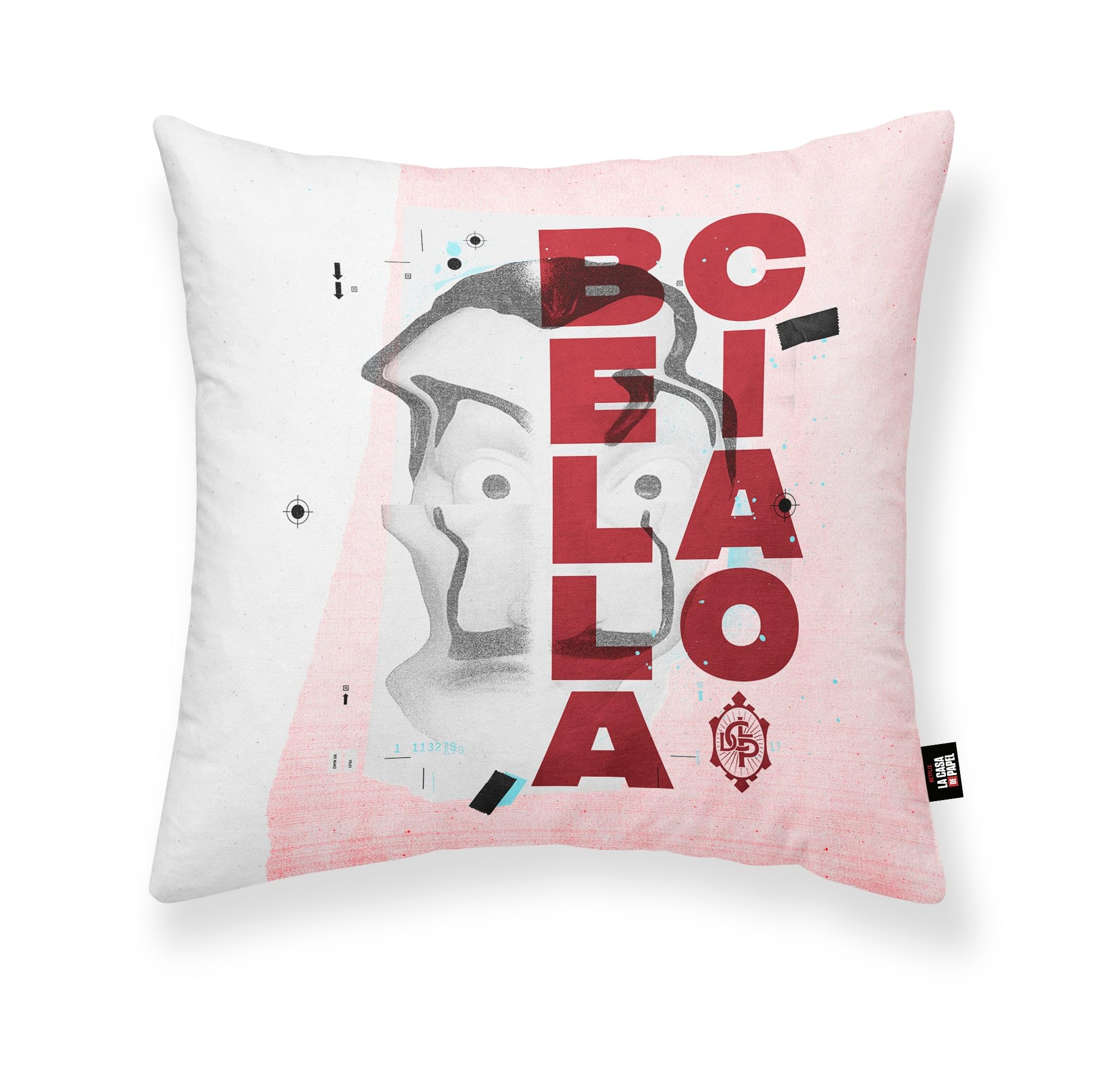 BELUM | 100% Cotton Berlin A Cushion Cover 45x45cm, Soft Cushion Cover, Various Sizes Cushion Cover, Multicolor Cushion Cover