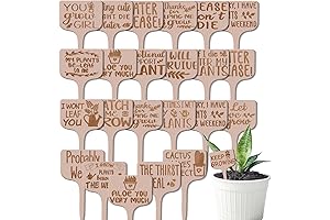 24 PCS Wooden Funny Plant Markers: Hilarious Gardening Gifts for Plant Enthusiasts