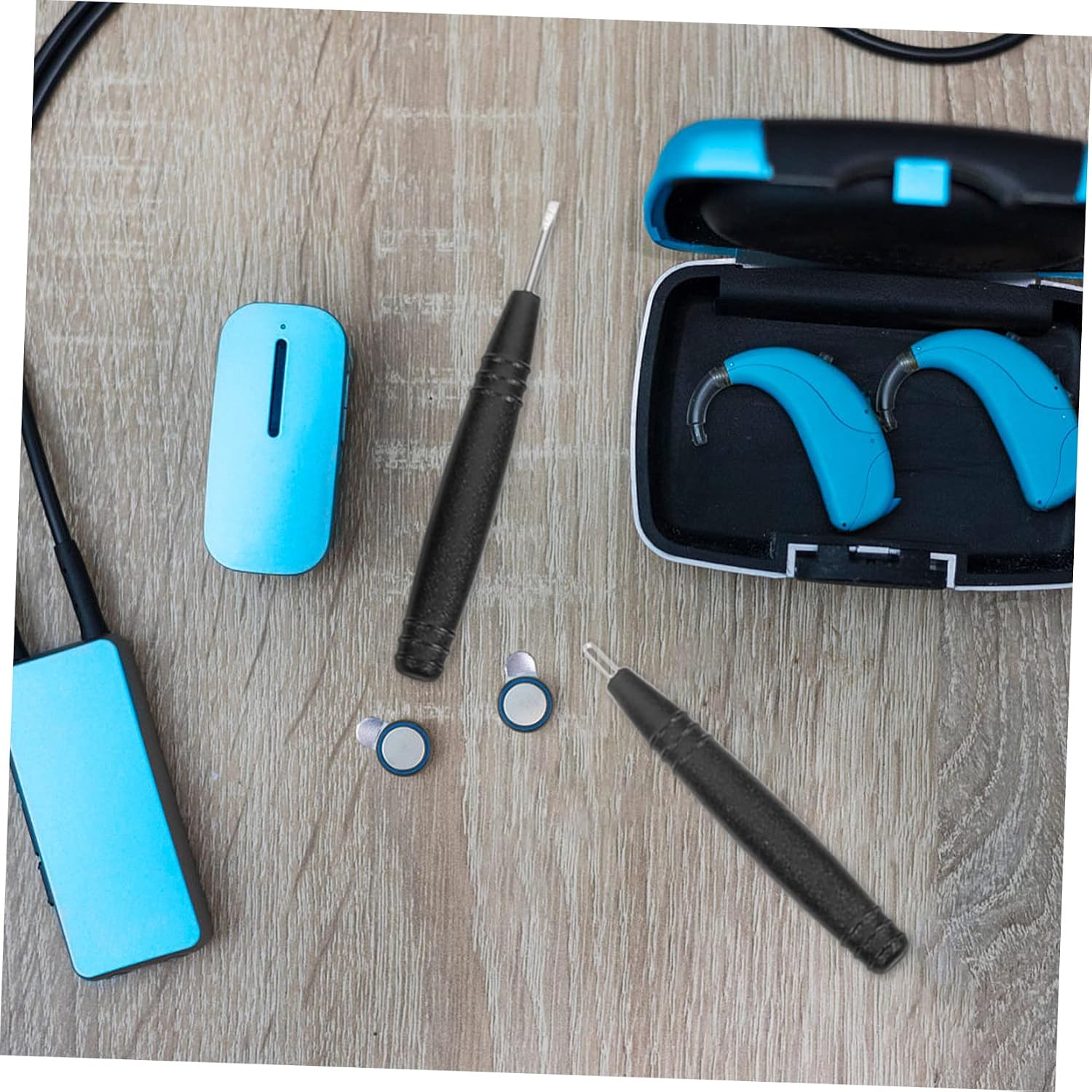 Mikinona Hearing Aid Cleaning Kit Portable Tool Set for Daily Maintenance Includes Hearing Aid Cleaning Brush Earwax Removal Tools Durable and Reusable Accessories for