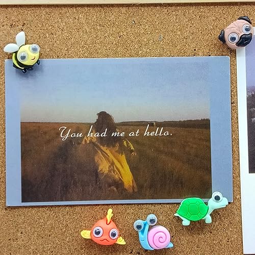 Miniatura 8 de Pines de empuje, 30 Uds Creativo Pulgar Tachuelas Dibujo de Pines Mixtos Lindo Caracol Caracol Caracol Carpa Abeja Cachorro Fox Pushpins para