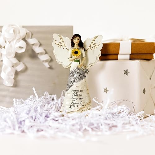 Vista 266 de Pavilion Gift Company Elements Daughter - Figura de ángel guardián, 6 pulgadas, color rojo