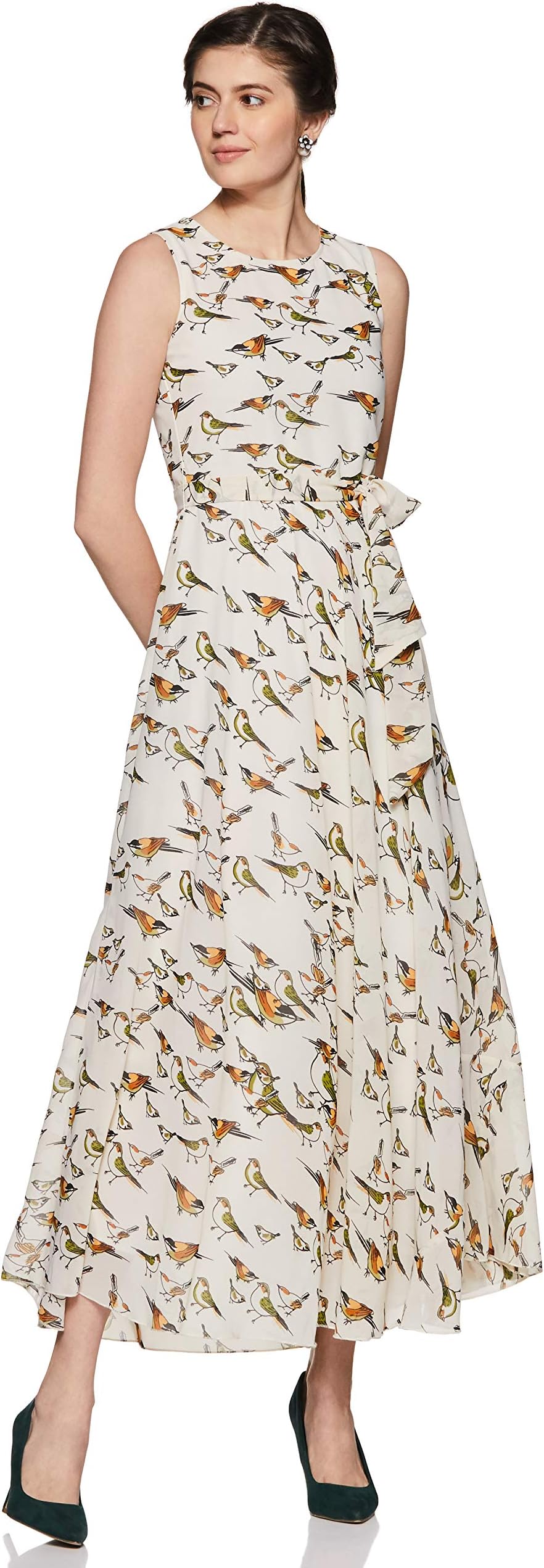 Styleville.in Georgette Skater Dress (SDRF501422_White_S)