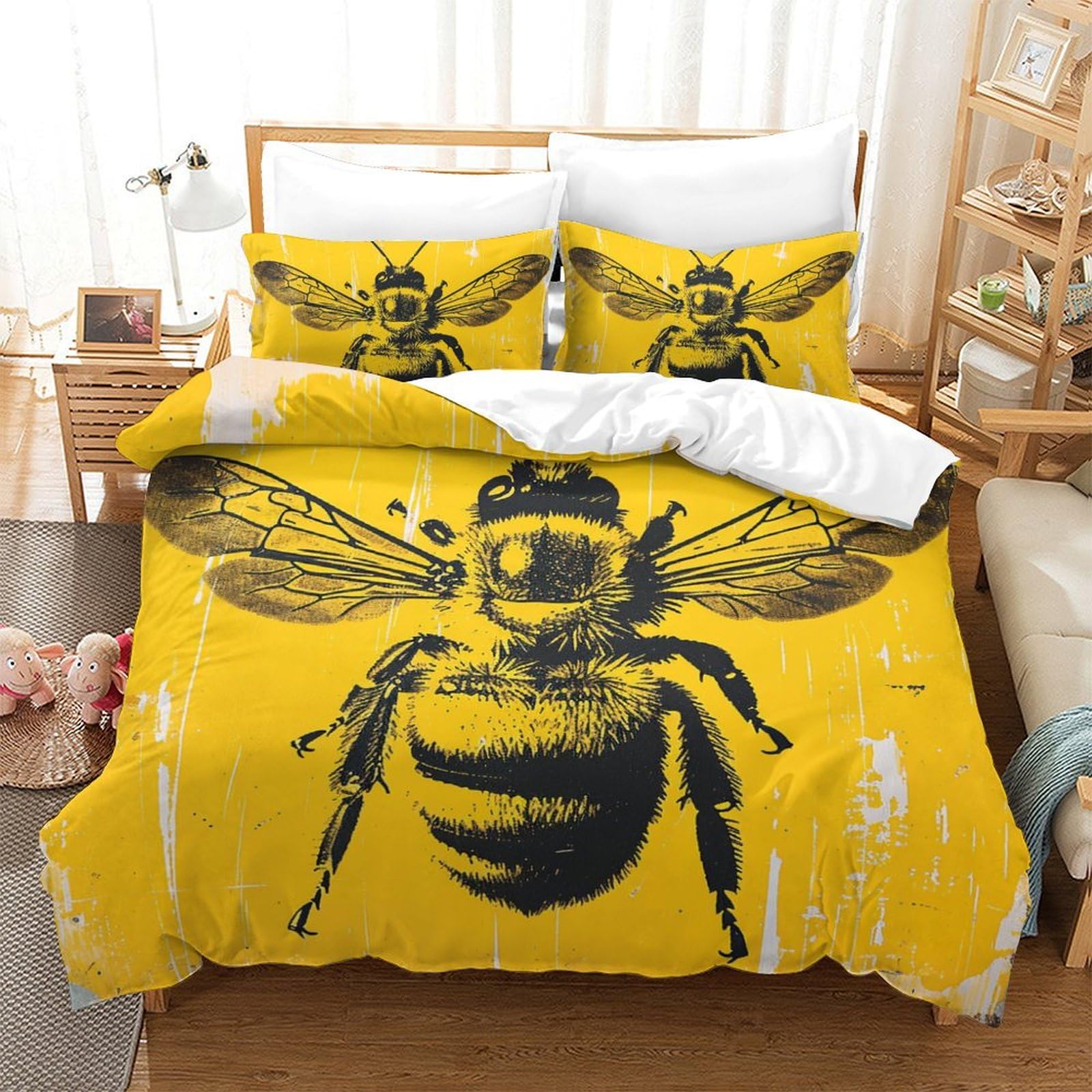 Housse de couette les abeilles 3D, le cadeau idéal pour décorer une chambre d'enfant