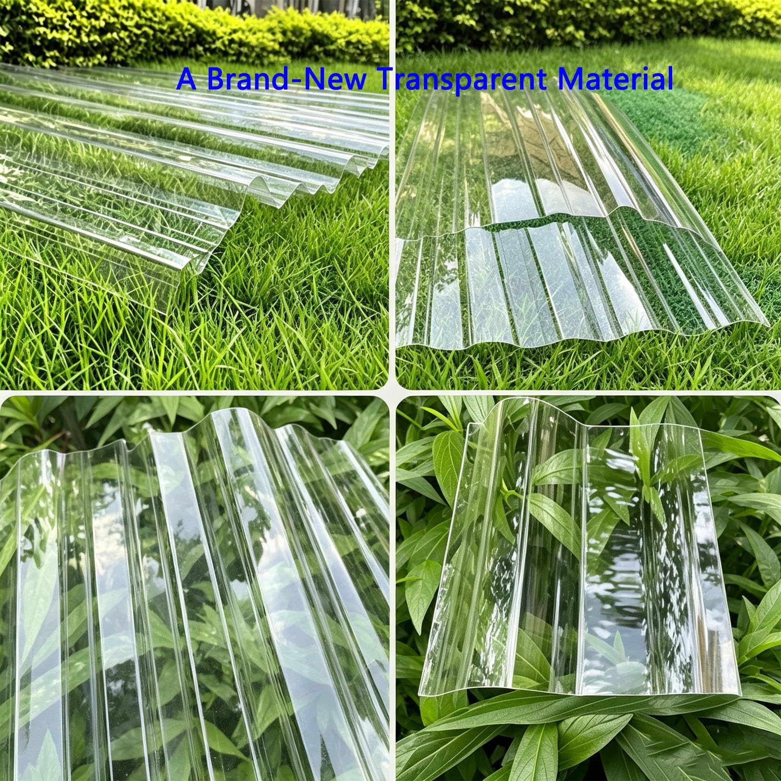 Polycarbonat Gewächshausplatten Hohe Transparenz Gewellte Dachpaneele