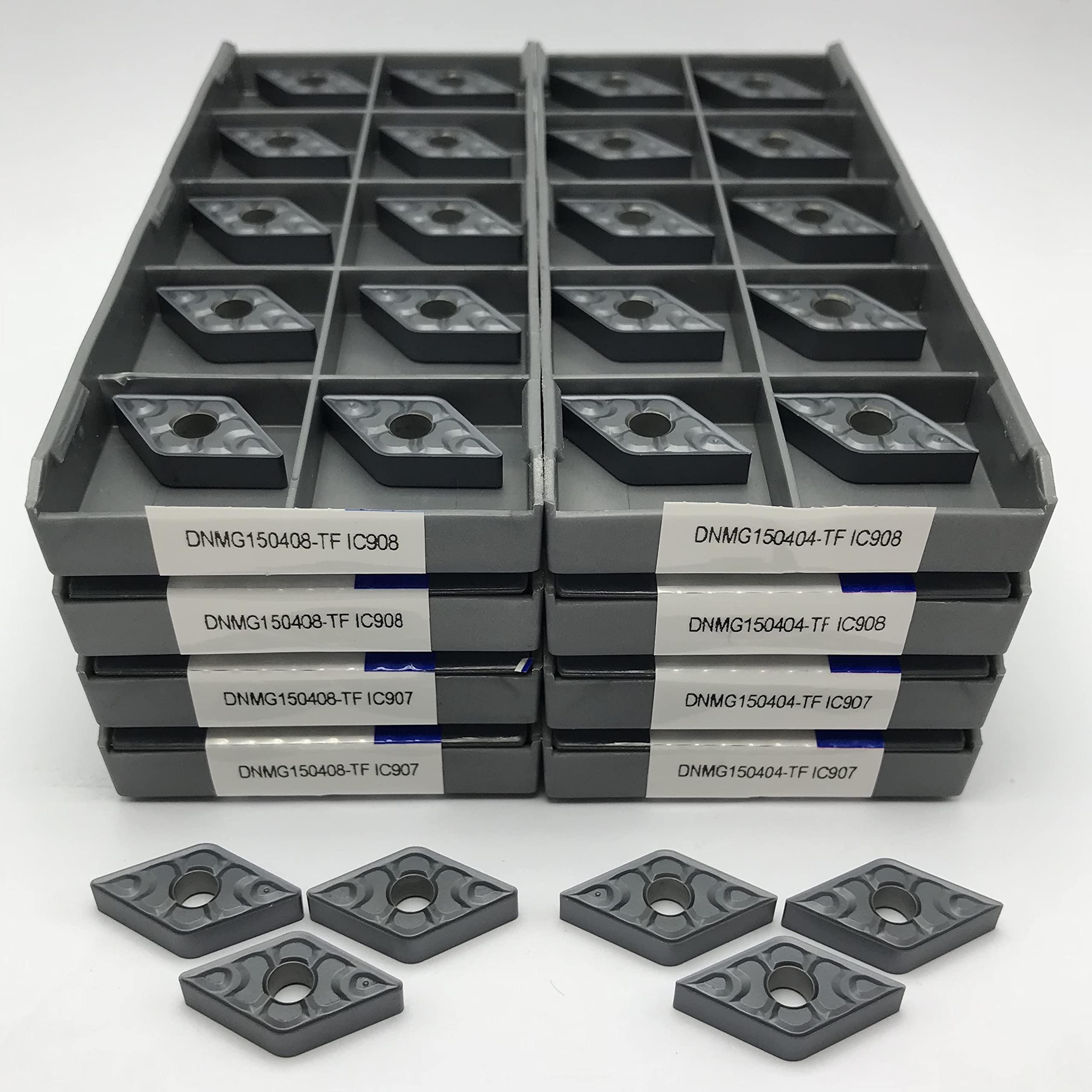 Herramientas de torno de acero inoxidable. DNMG150604 DNMG150608 IC907/908 herramienta de torneado externo inserto carburo alta calidad torno CNC insertos corte