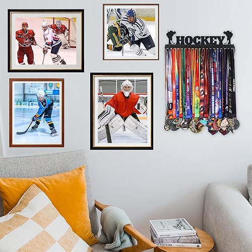 Miniatura 9 de Personalized Football Style Medal Display Hanger Holds Up to 60 Medals, Durable Metal Holder, Awards Organizer Rack, Kids Sports Ribbon Hanger for