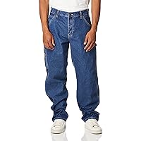 Dickies Men's Relaxed Straight Fit Carpenter Jean, Indigo Blue