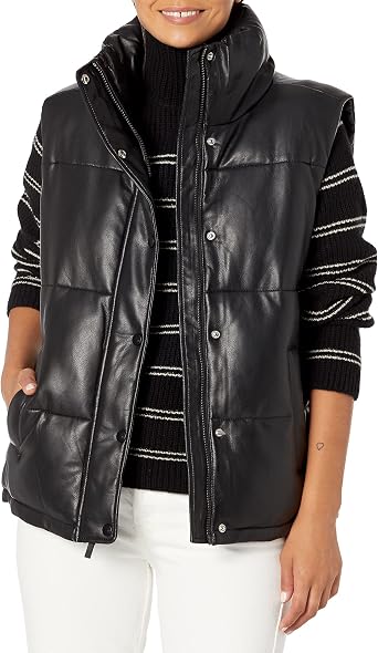 Andrew Marc Womens Straight-Zip Vest