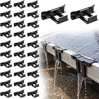 PV Solarpanel Wasserablauf Clips 30mm, 32 Stück Schlammentfernung Clips30mm Entwässerung Clips PV Module Reinigung Klammer für Solarmodule Solar Solar Panel Zubehör