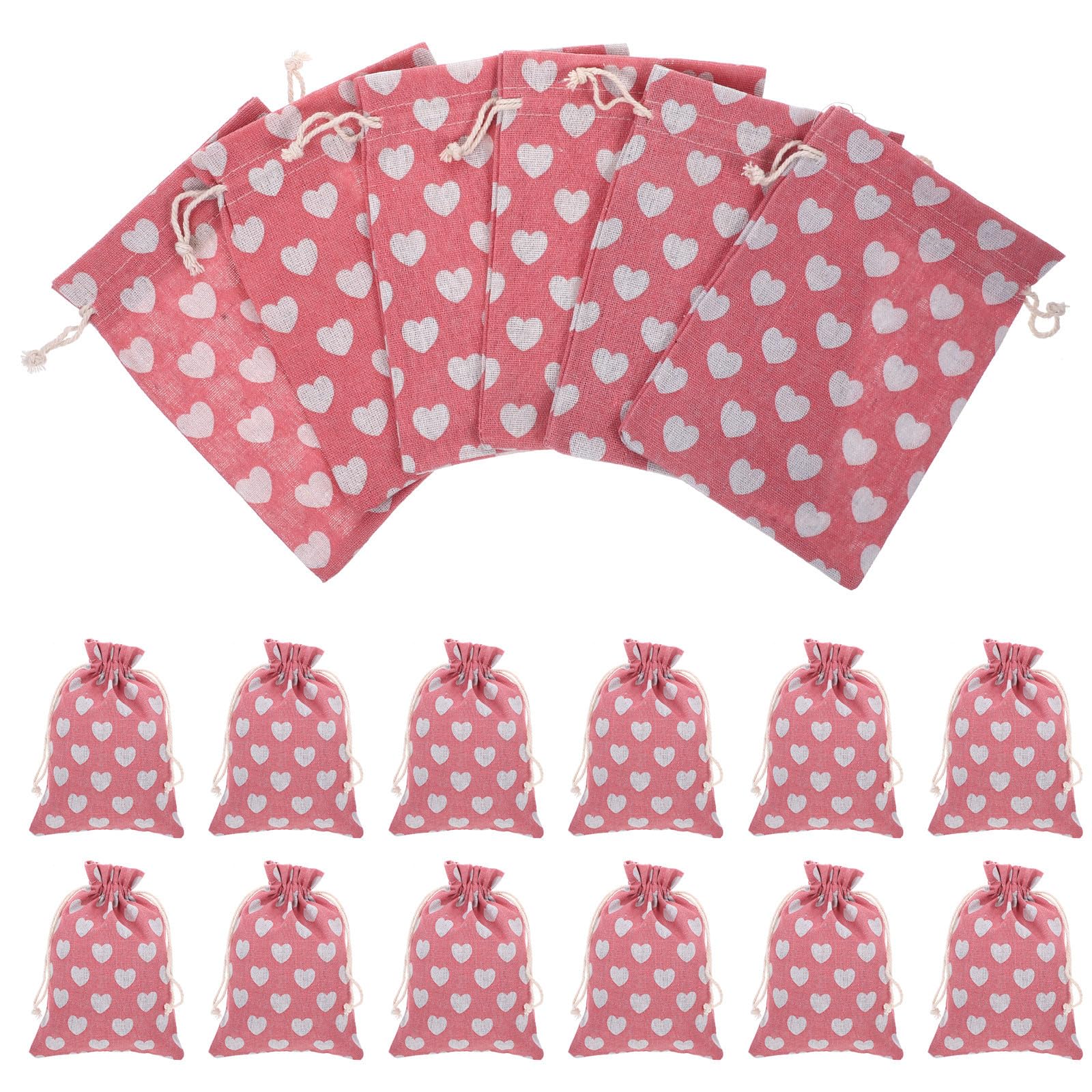 Bolsas de tela con cordón para evitar roces en maletas con almacenamiento suave de corazones