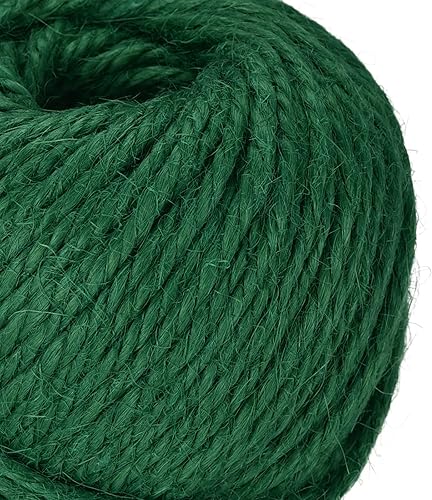 Miniatura 3 de MECCANIXITY Cuerda de jardín de 82 pies y 0.098 in, cuerda de yute para manualidades, envoltura de regalos, embalaje, jardinería y decoración de