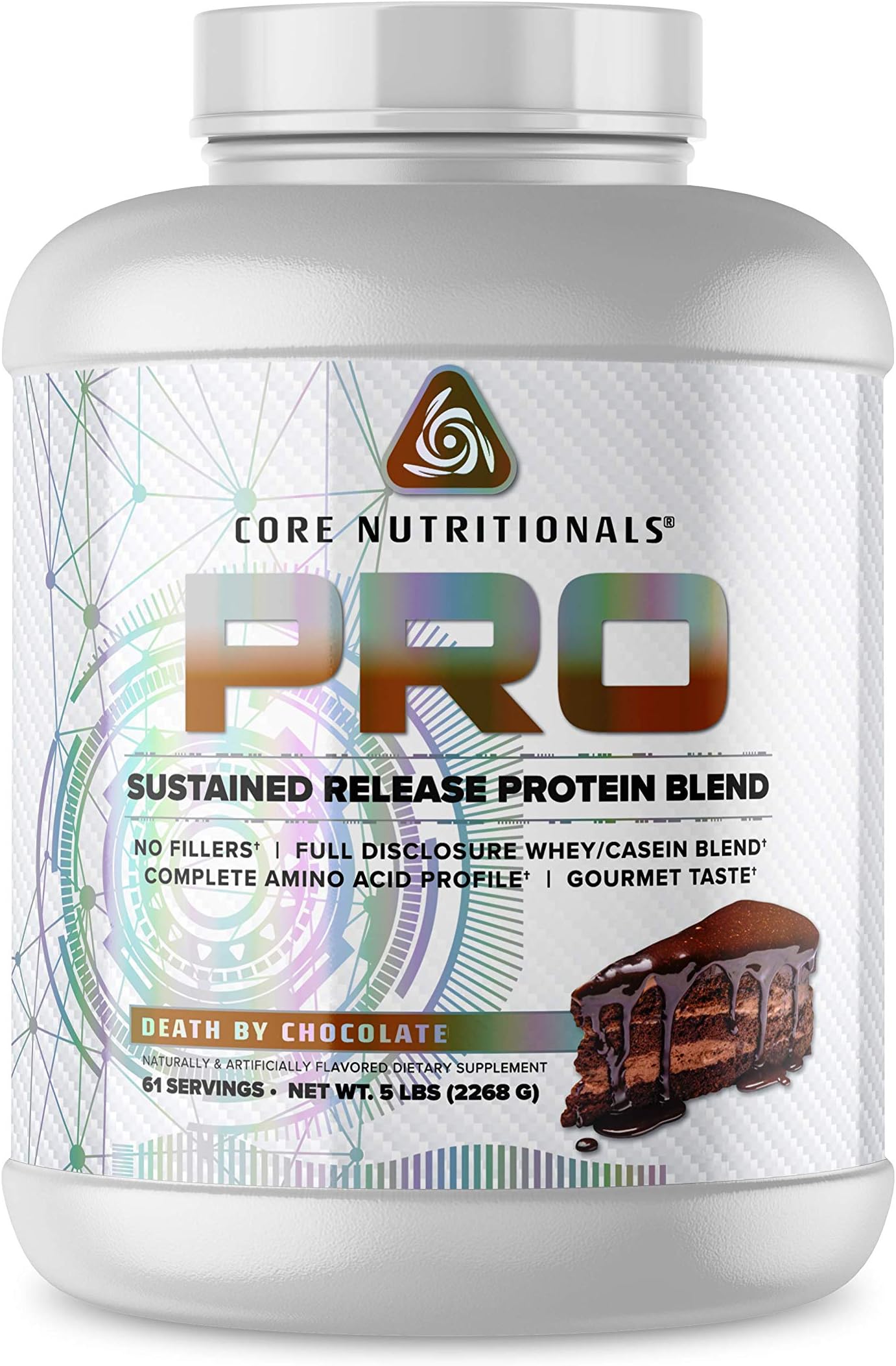 Pro Sustained Release Protein Blend, Digestive Enzyme Blend, 25G Protein, 2G Carb 71 Servings (Chocolate)