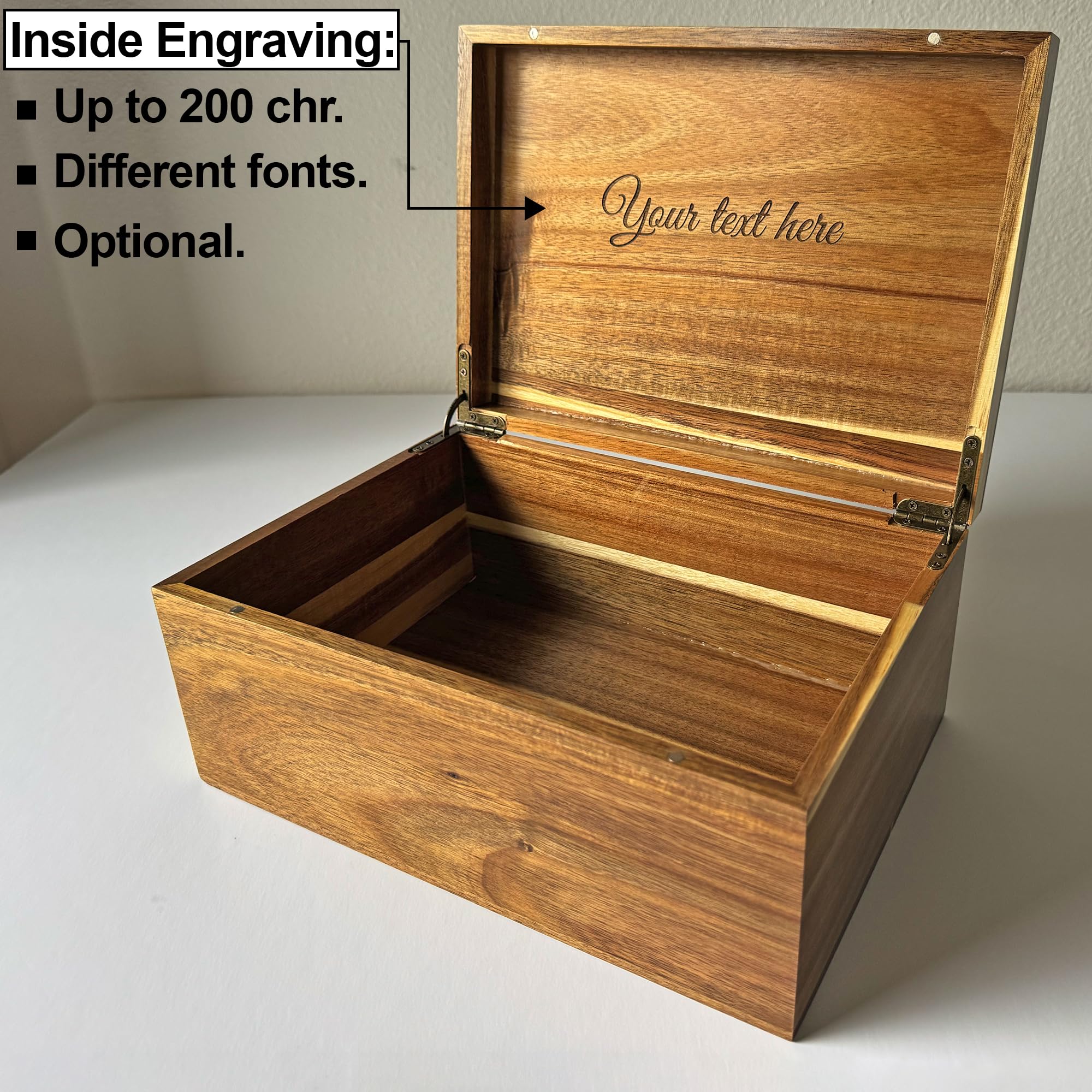 Scatola dei ricordi da viaggio – La nostra scatola dei ricordi dell'avventura, regalo personalizzato per coppie, in legno di bambù, per coppie, per conservare biglietti, regali di San Valentino, 28 x