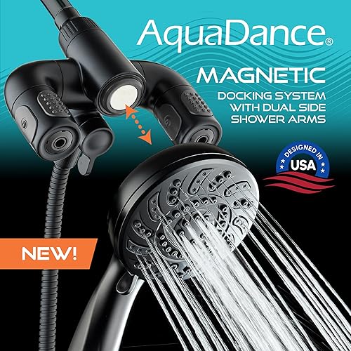 Miniatura 2 de Cabezal de ducha AquaDance de alta presión con 156 configuraciones de 14 zonas y sistema combinado manual de 3 vías - Acoplamiento magnético, 314