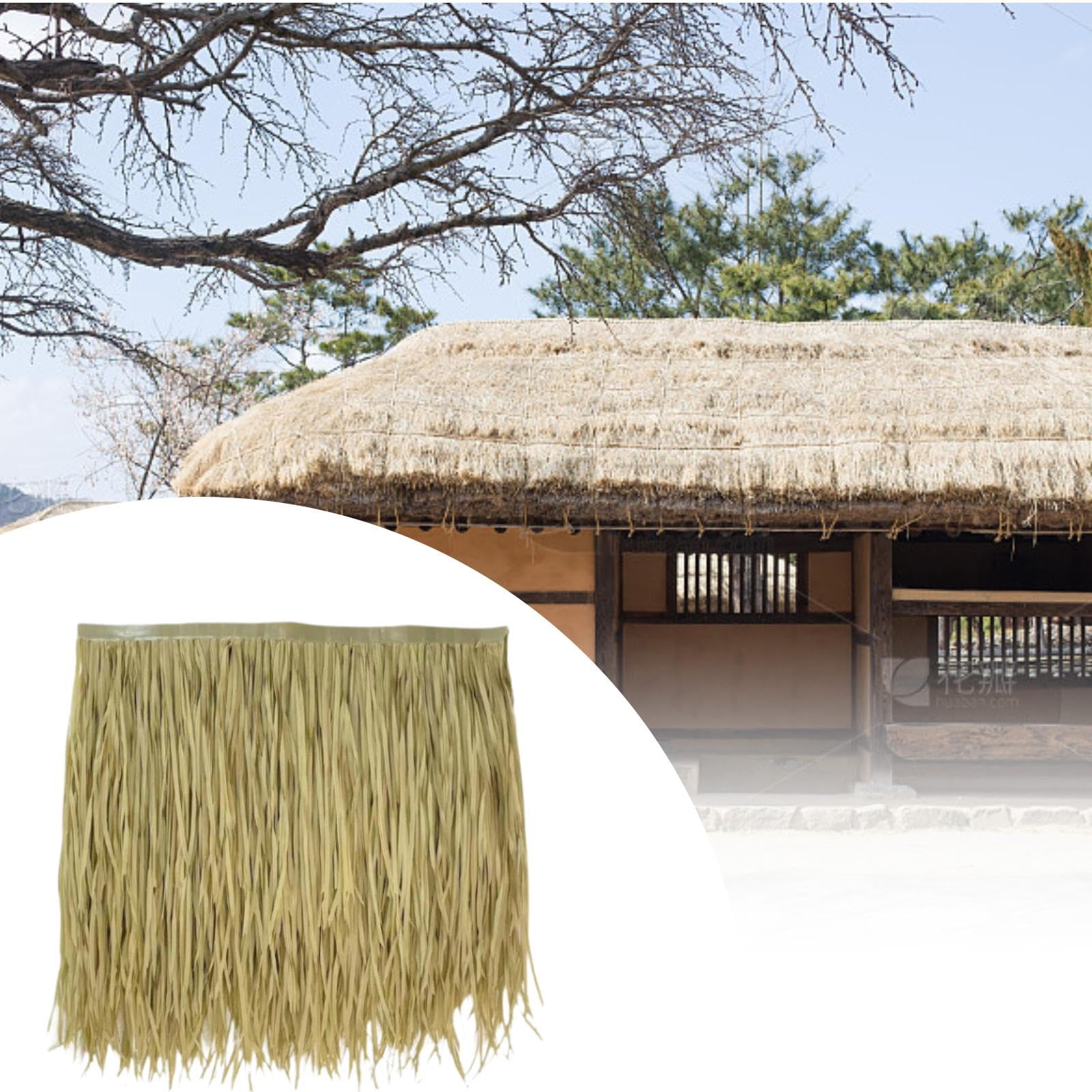 Amazon.co.jp: Ziociura 草葺き屋根、ティキ風茅葺き屋根、DIY