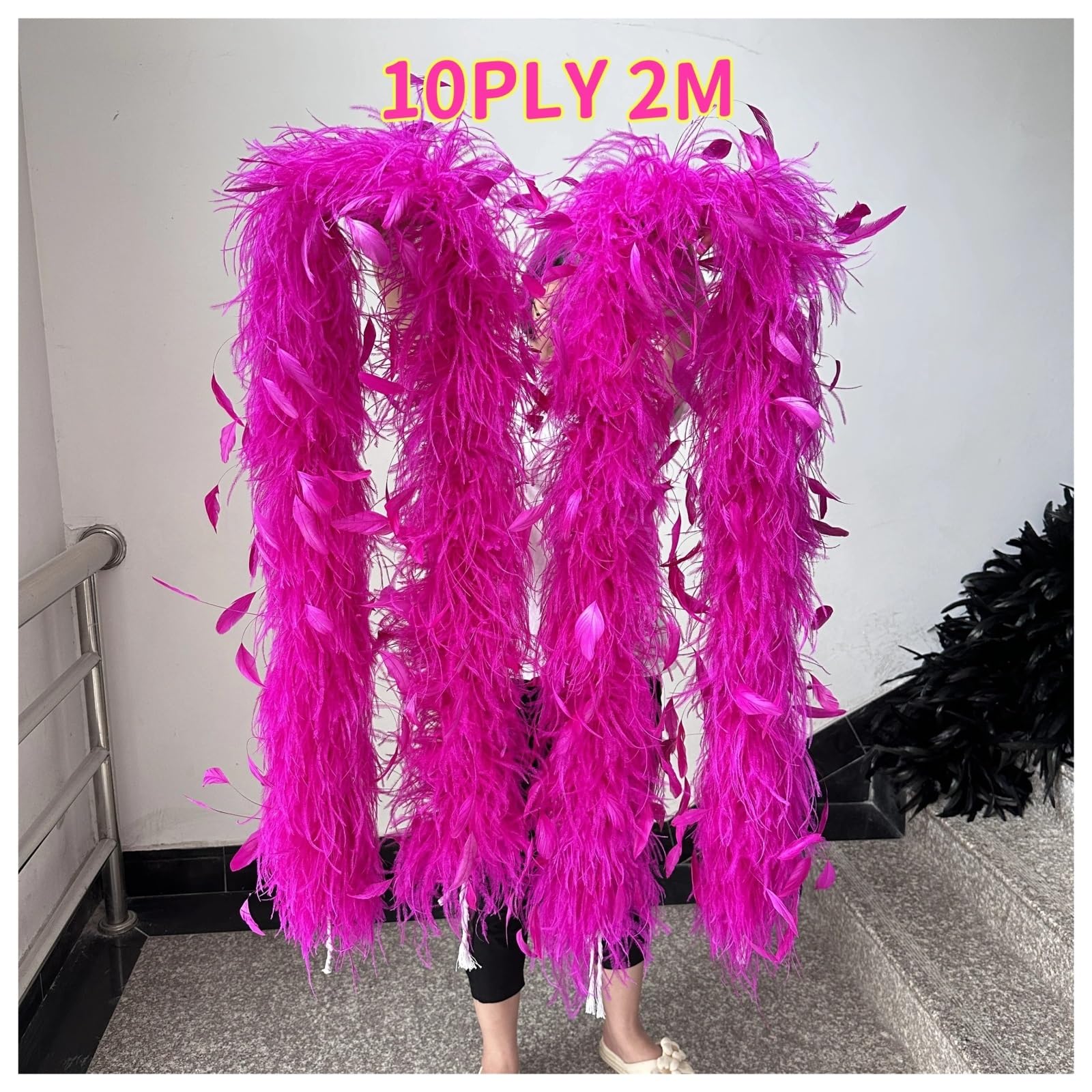 Boas à plumes Boa en plumes d'autruche blanches, 1/2 mètres de Long, accessoire Costume bal mariage, jupes, garniture robe, décor artisanal DIY