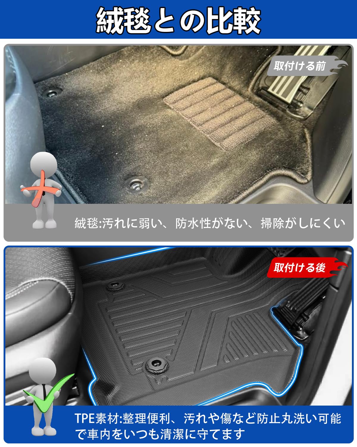Amazon | トヨタ 新型 アルファード ヴェルファイア 40系 フロアマット 