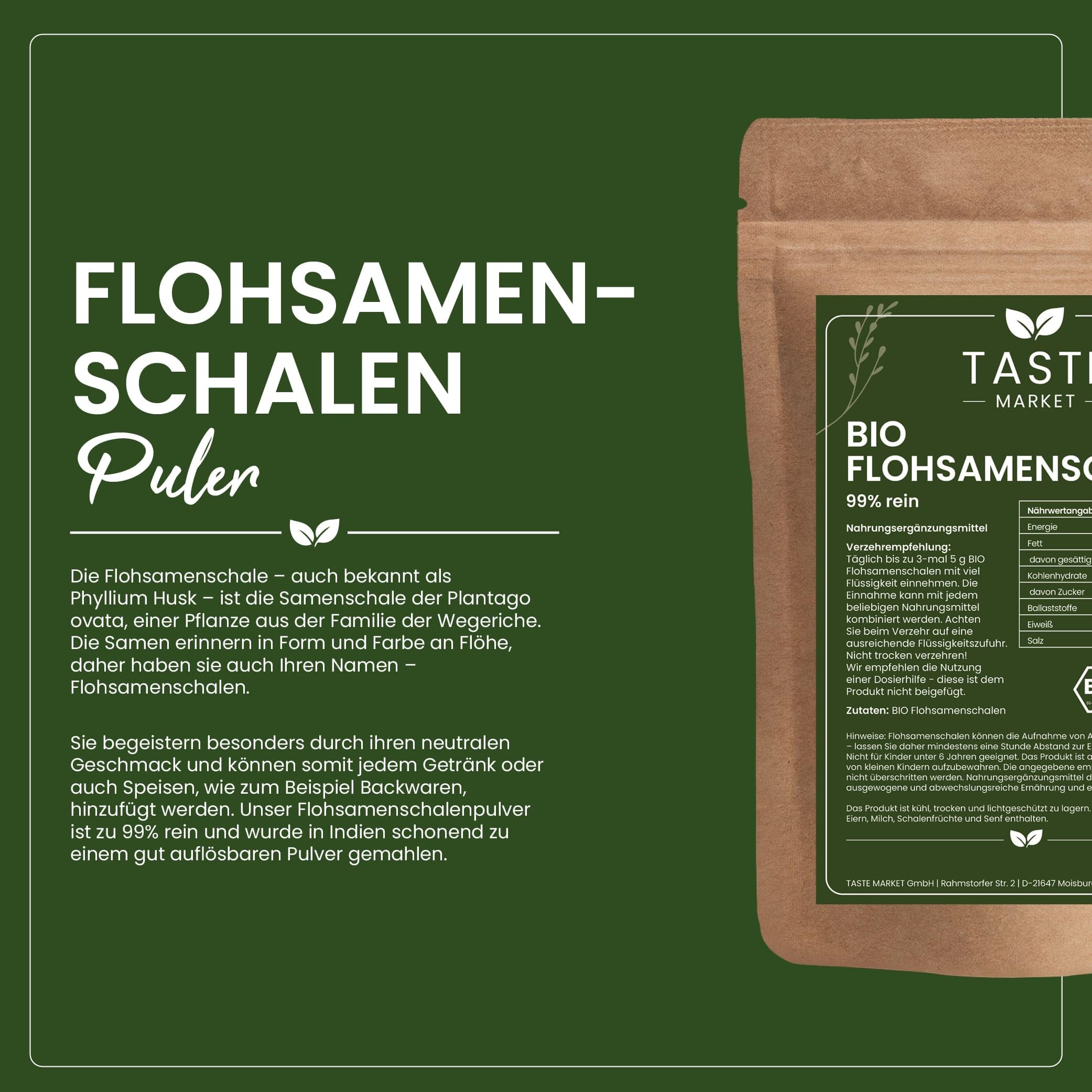 25 kg Flohsamenschalen Pulver – GRÖSSENAUSWAHL – 99% rein – indische Flohsamenschalen –TOP Qualität (25 kg)