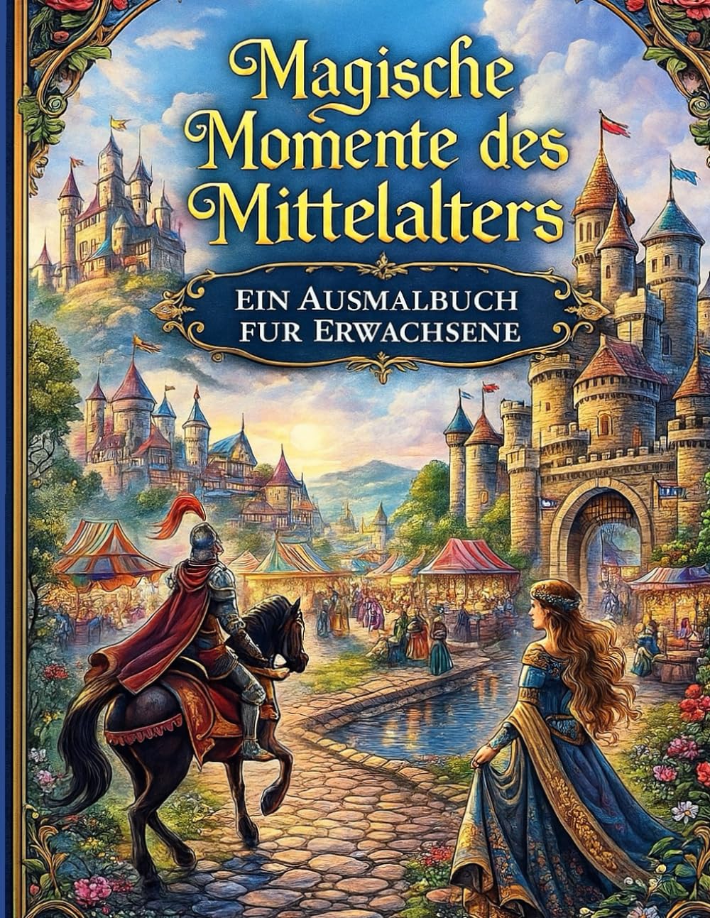 Magische Momente des Mittelalters – Ein Ausmalbuch für Erwachsene (Antistress Ausmalbücher für Erwachsene)